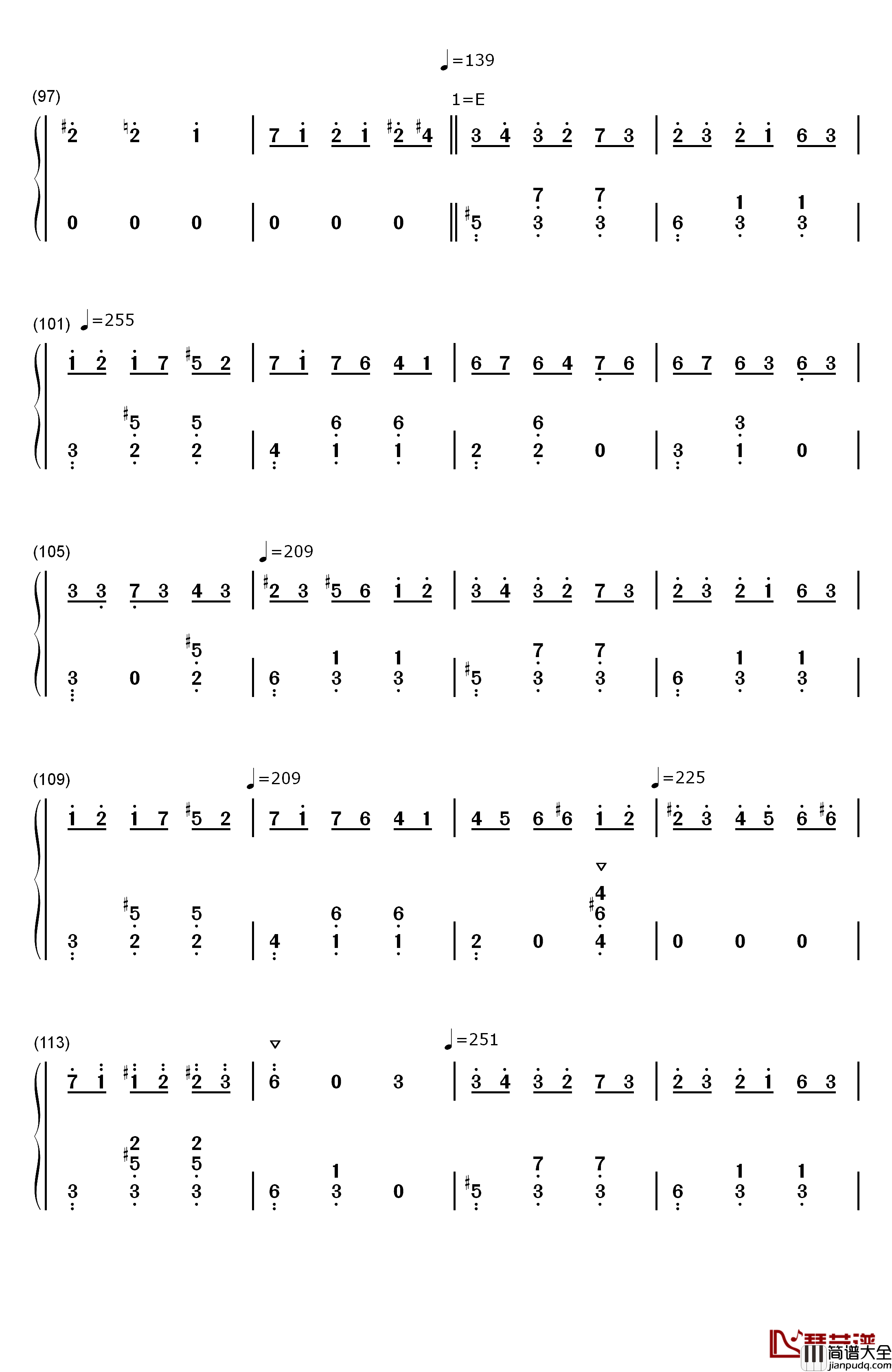 升C小调圆舞曲钢琴简谱_数字双手_肖邦