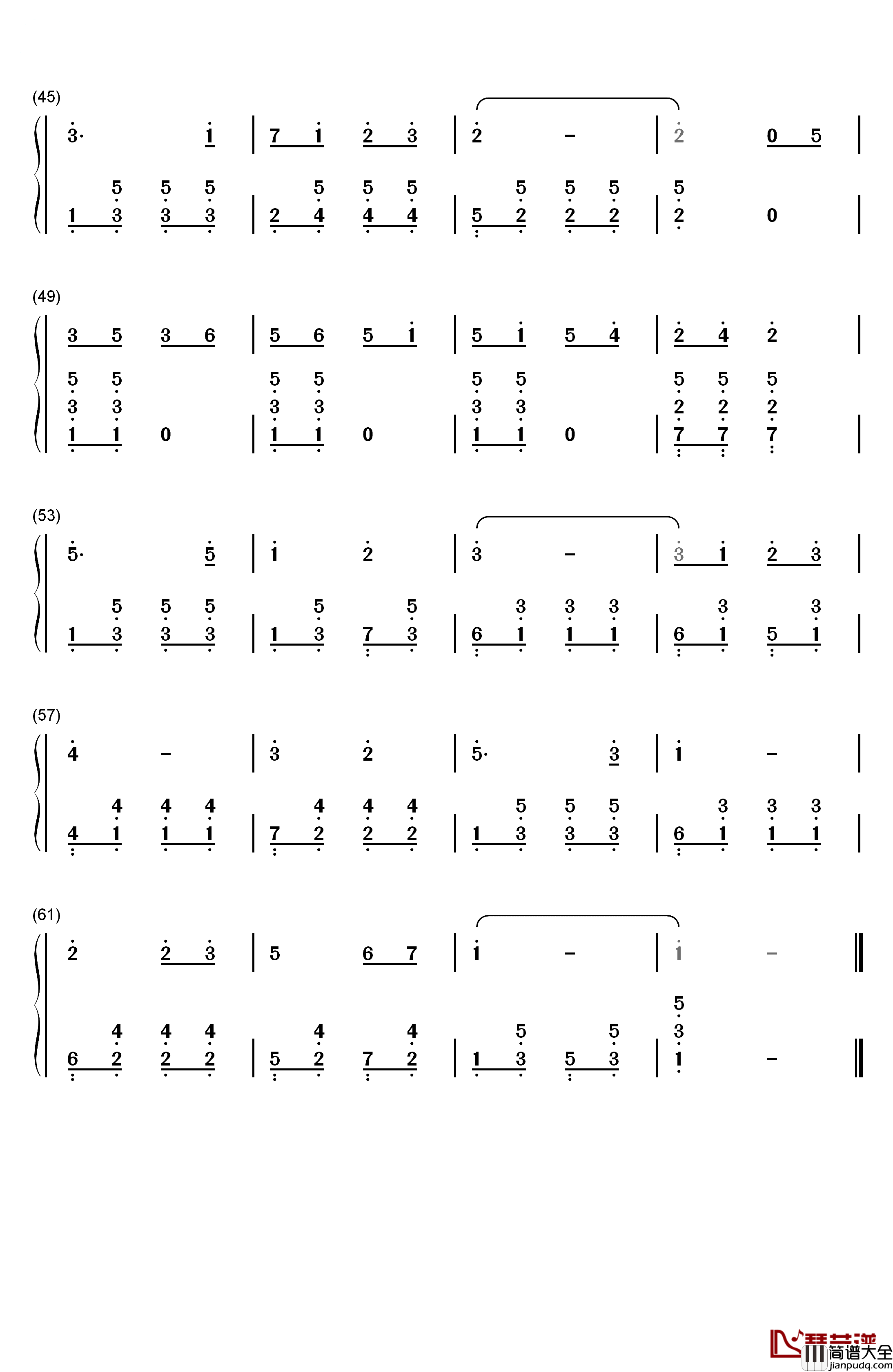 邮递马车钢琴简谱_数字双手_古关裕而