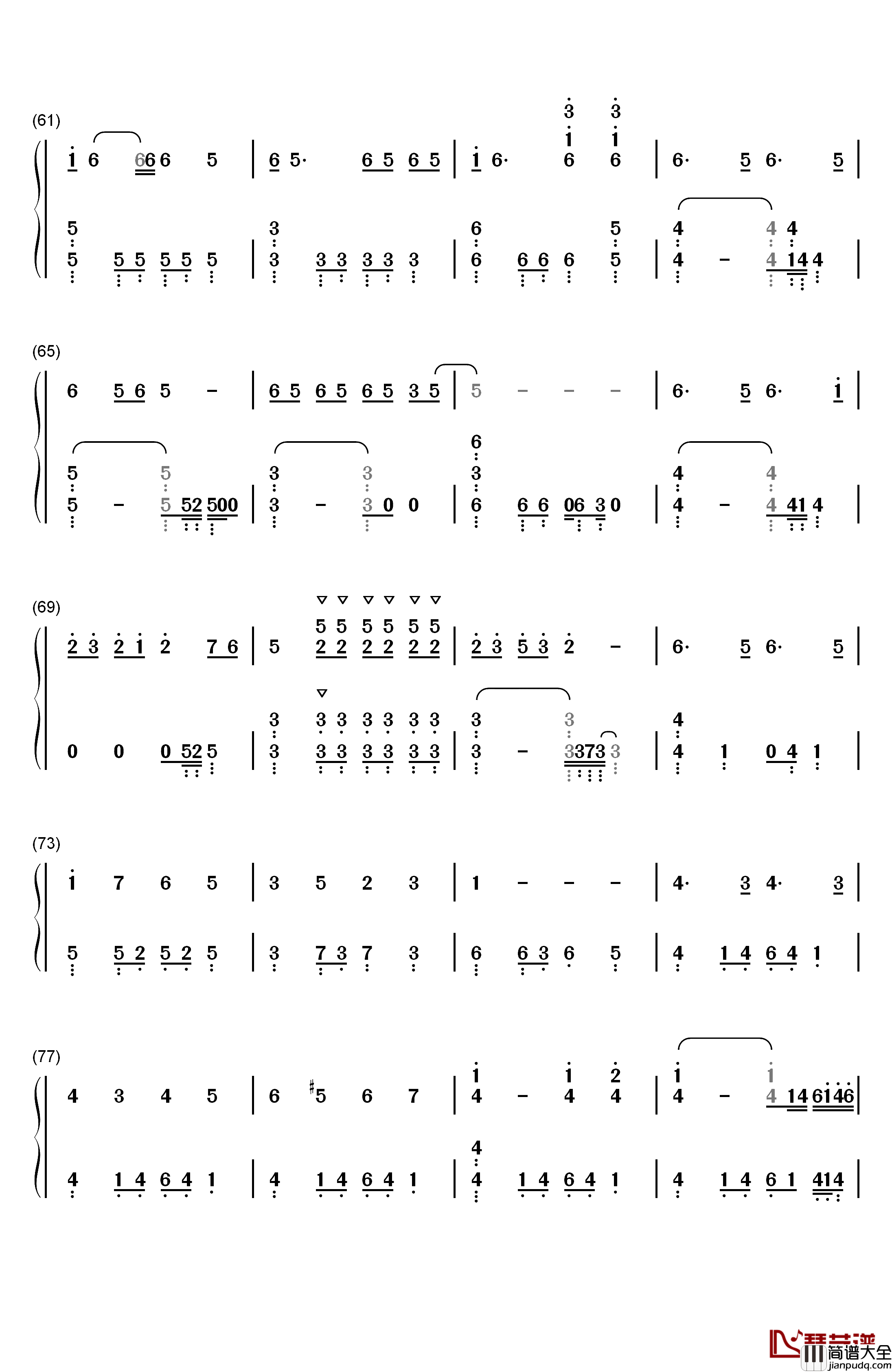 すーぱーぬこわーるど钢琴简谱_数字双手_IA