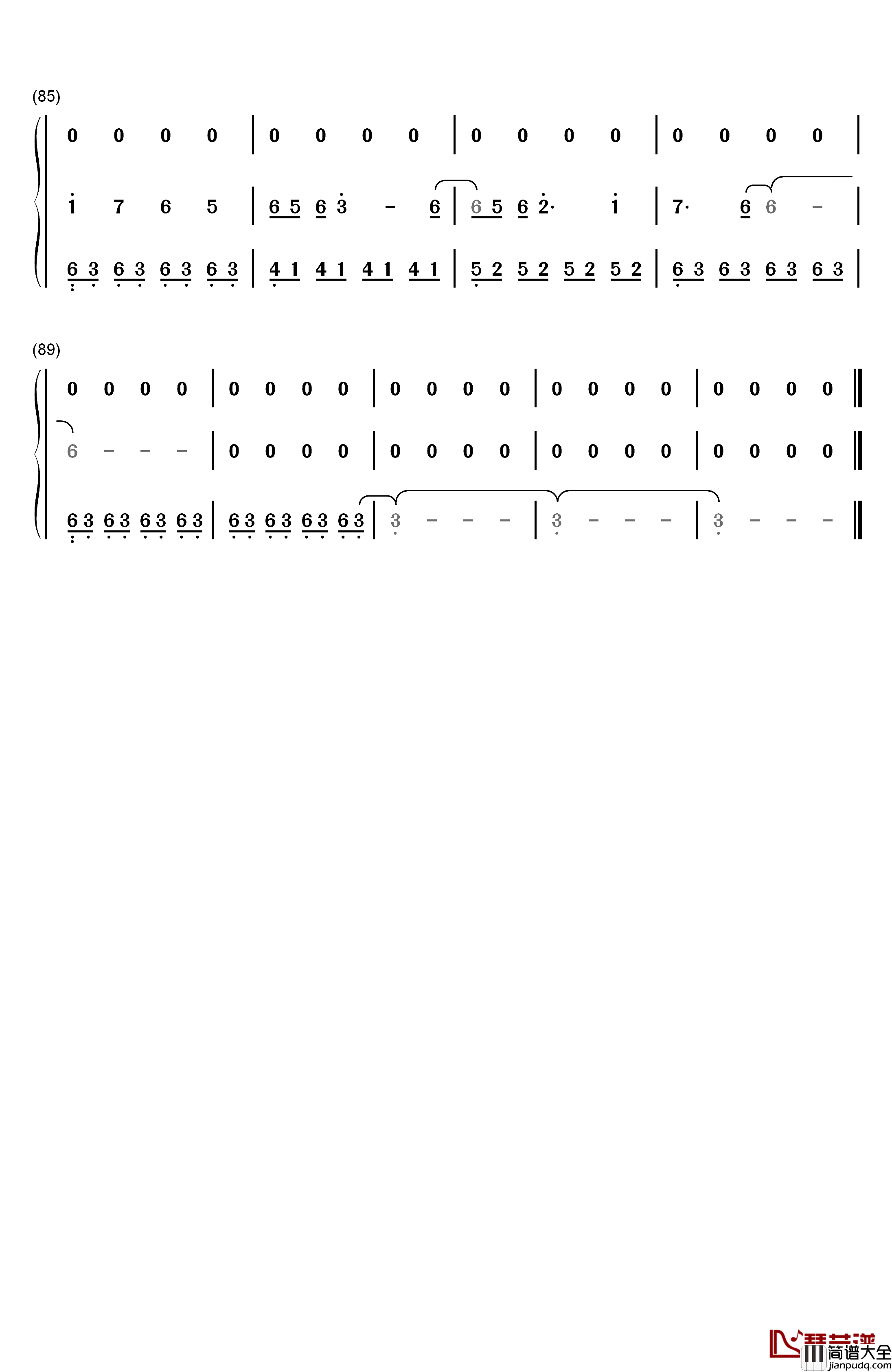 幻昼钢琴简谱_数字双手_Shirfine