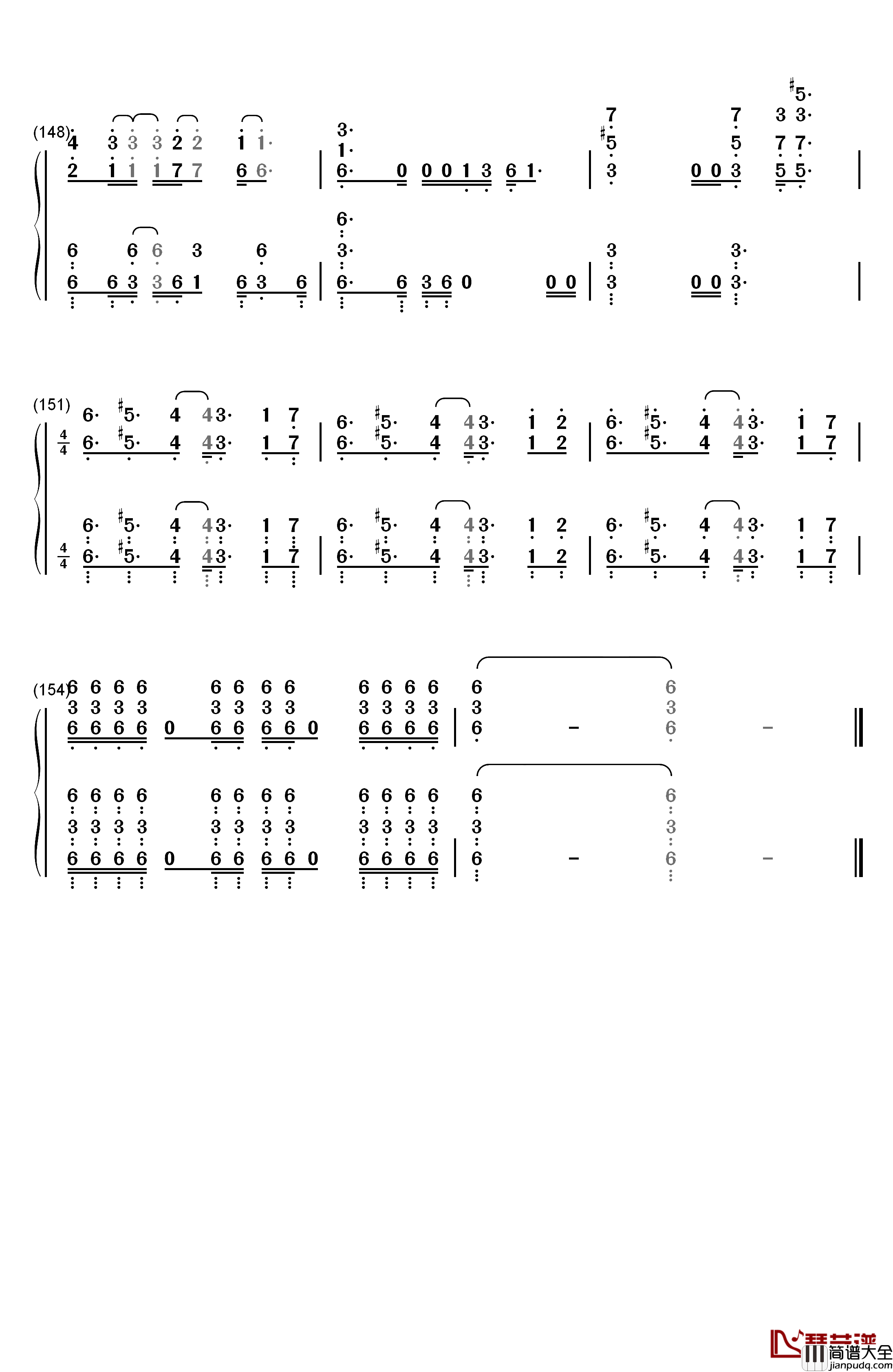 Katharsis钢琴简谱_数字双手_TK_from_凛冽时雨