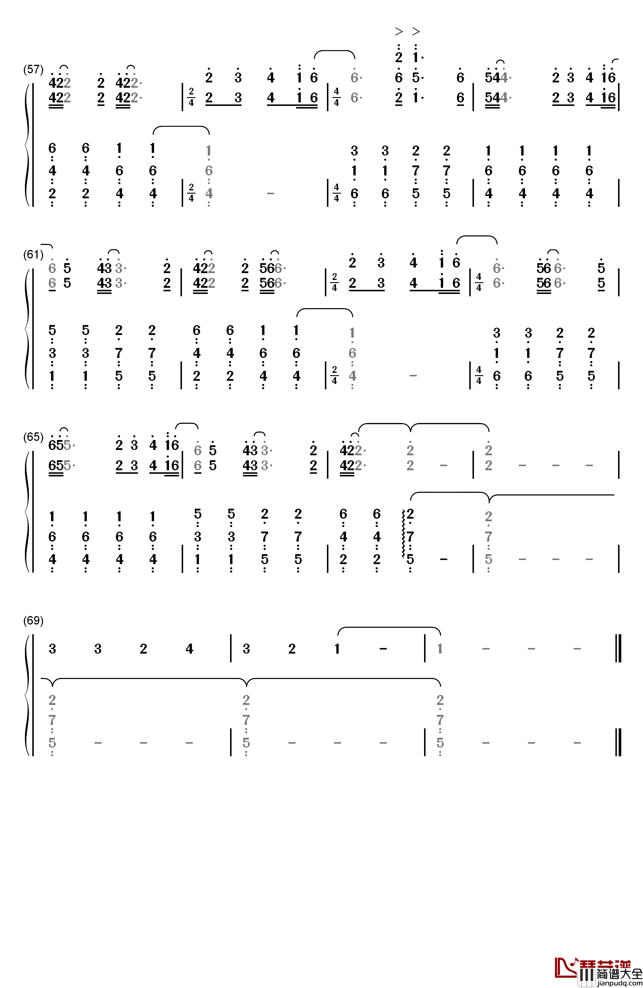 Life_Eternal钢琴简谱_数字双手_Ghost