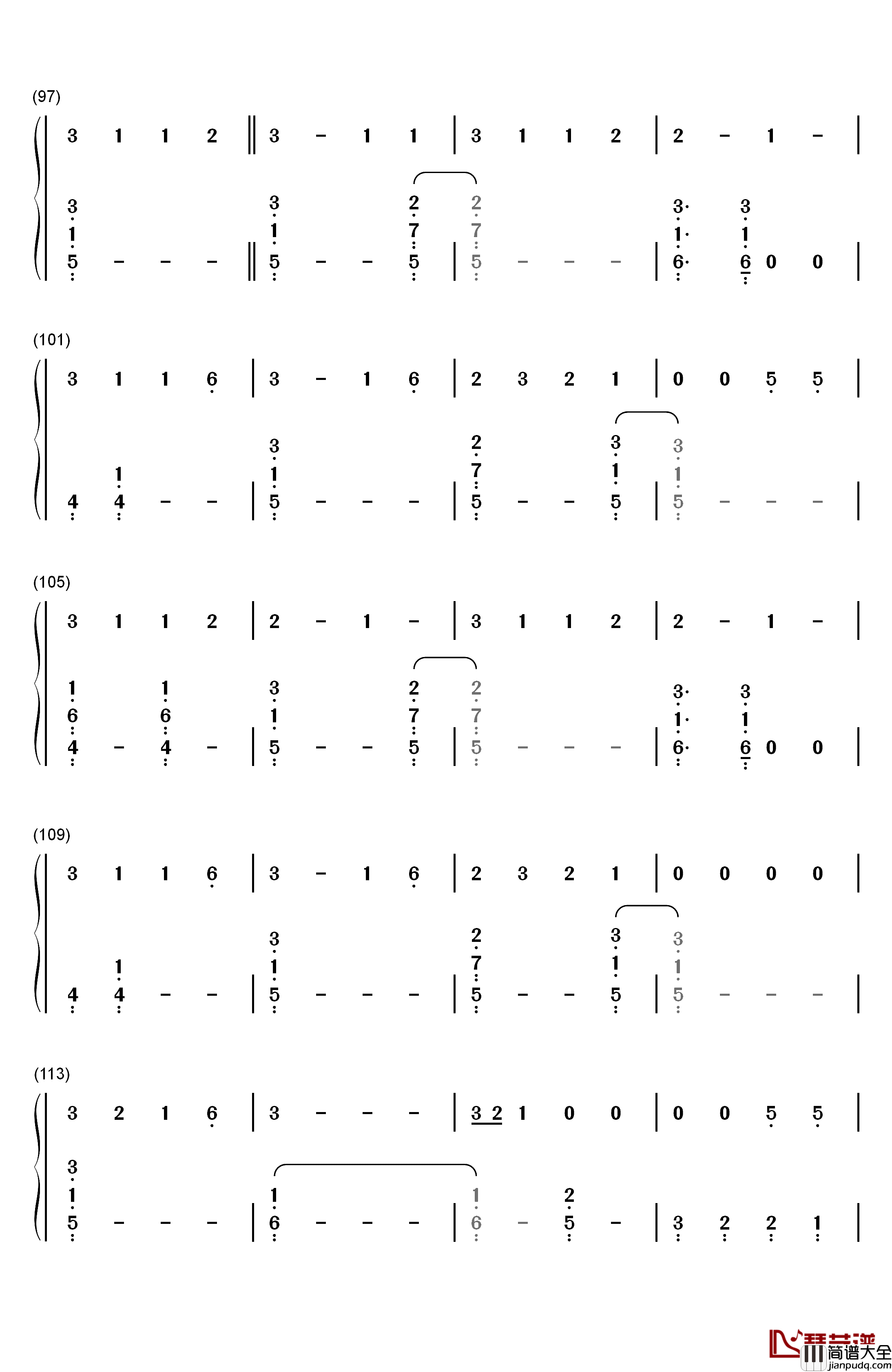 Body_Like_a_Back_Road钢琴简谱_数字双手_Sam_Hunt