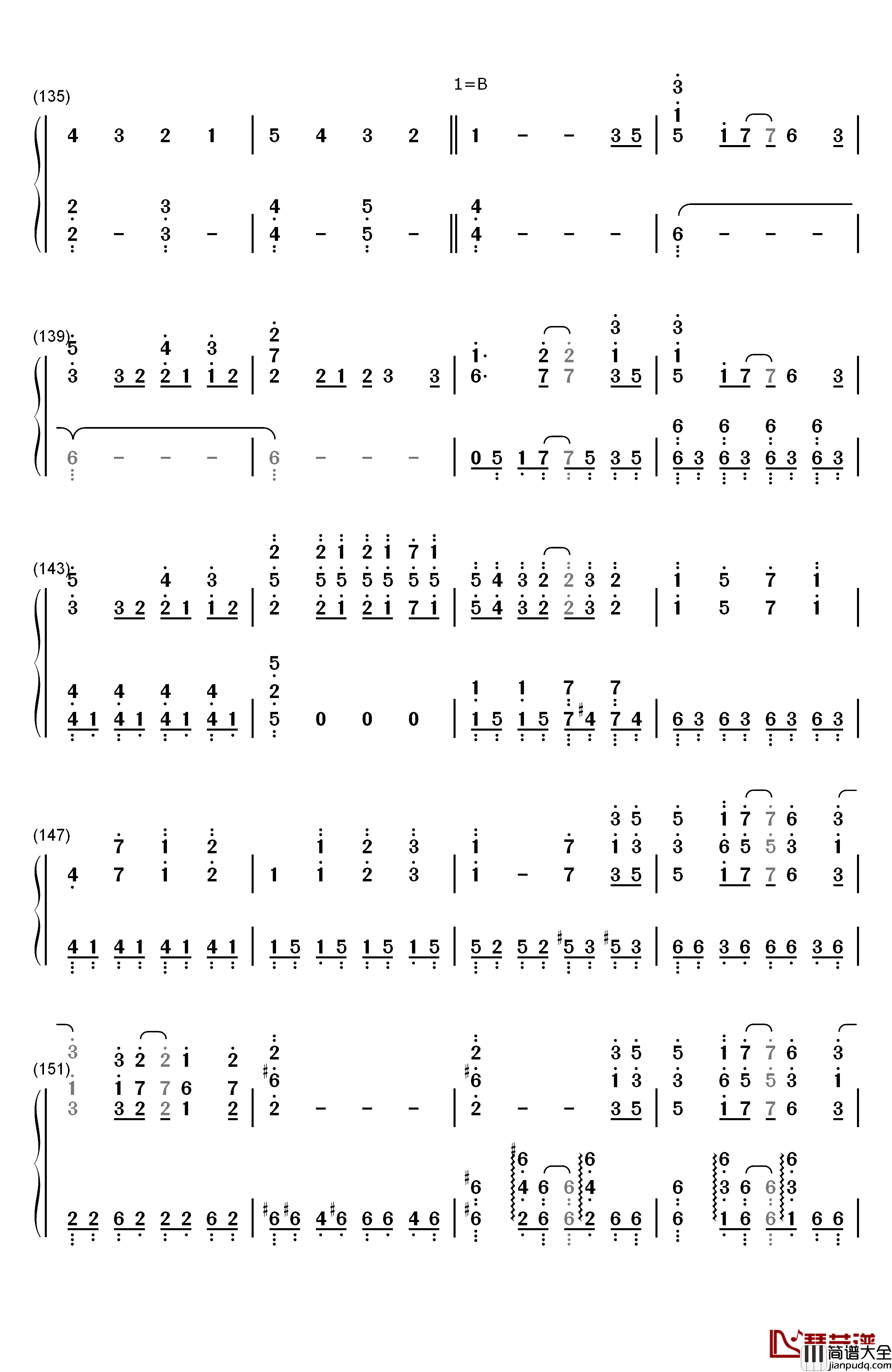 終わりの世界から钢琴简谱_数字双手_麻枝准__やなぎなぎ