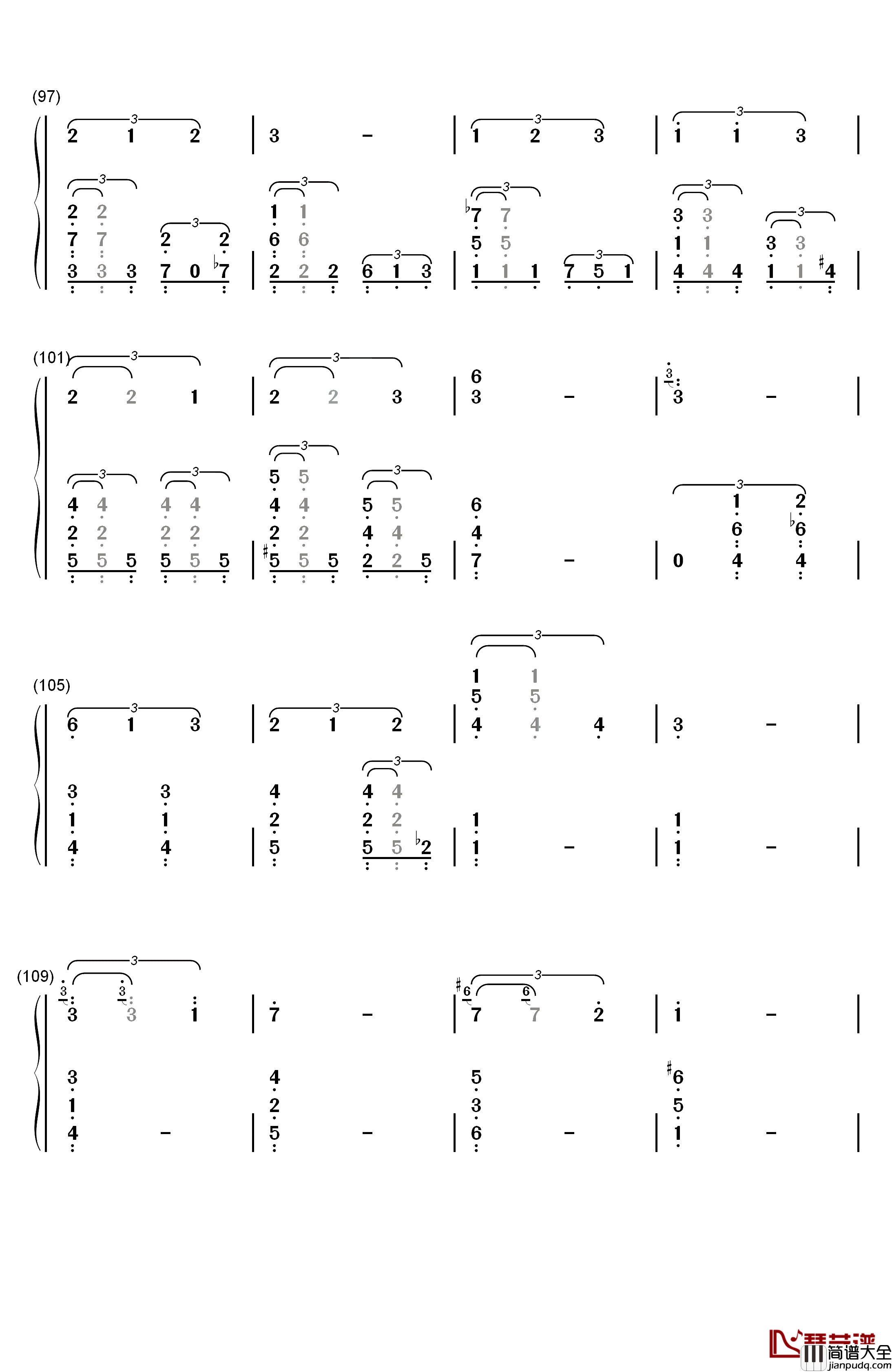 地球をあげる钢琴简谱_数字双手_LUMi_はるまきごはん