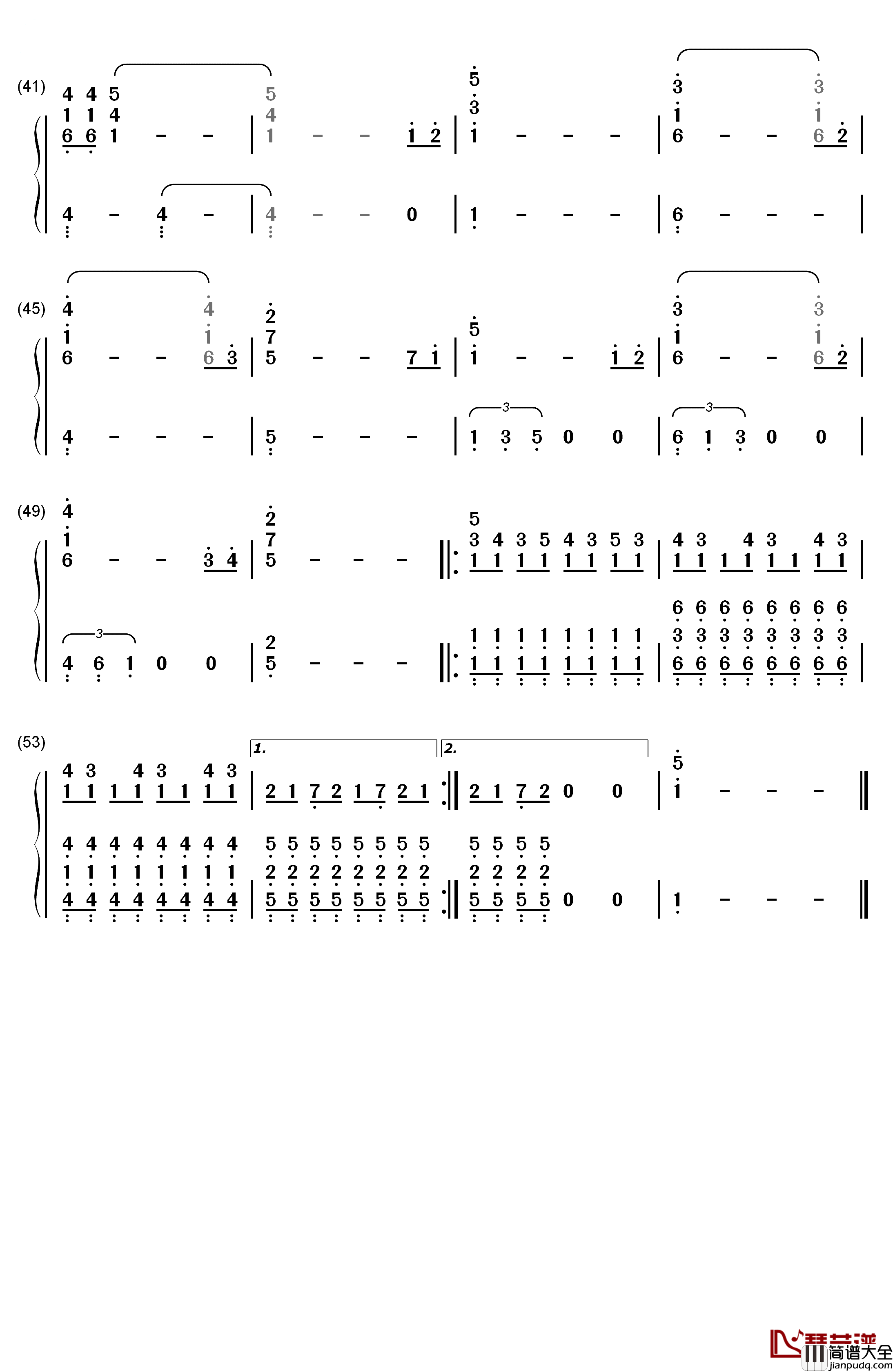 Fall_for_You钢琴简谱_数字双手_Secondhand_Serenade