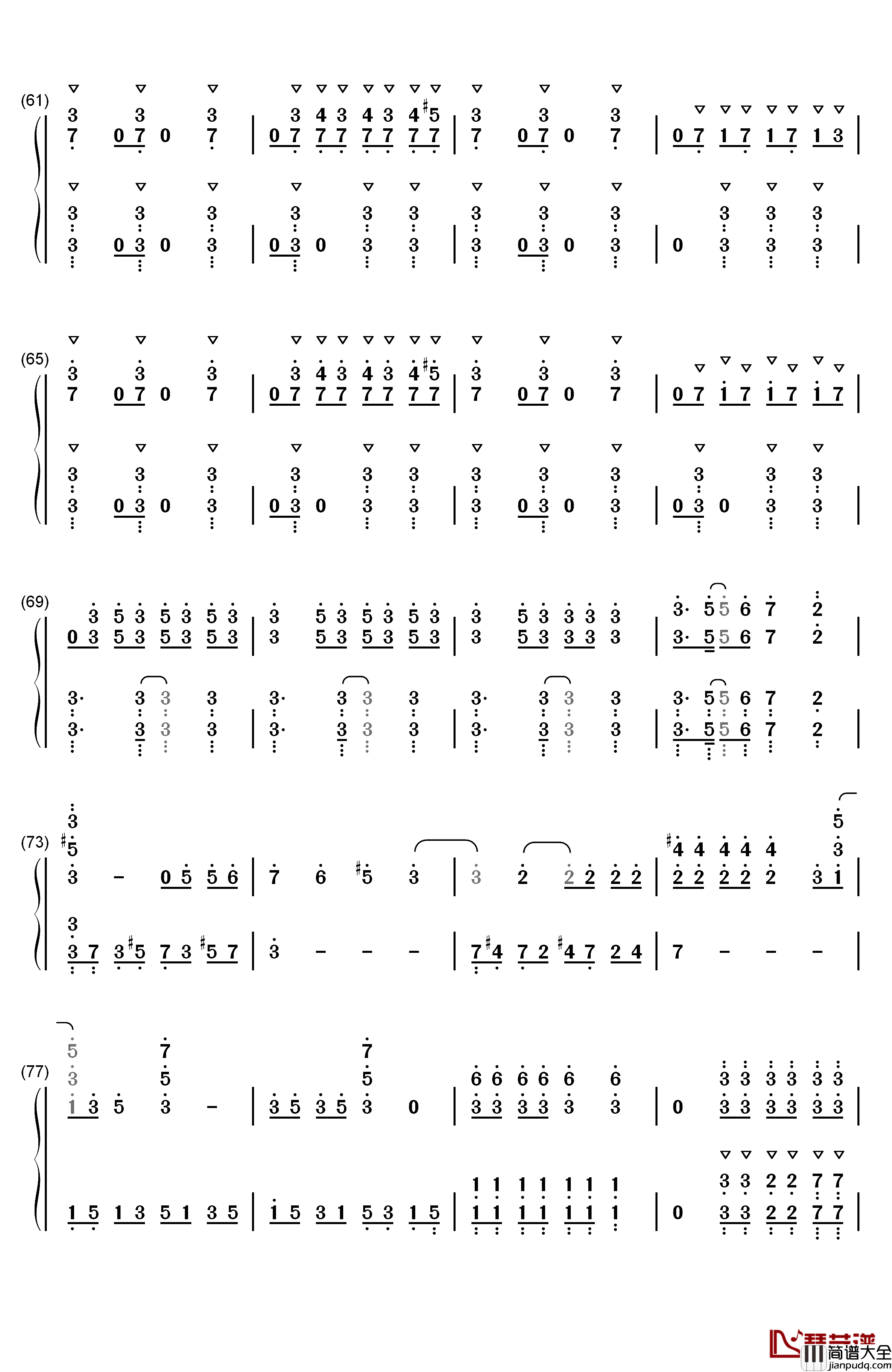 POP_STARS钢琴简谱_数字双手_KDA