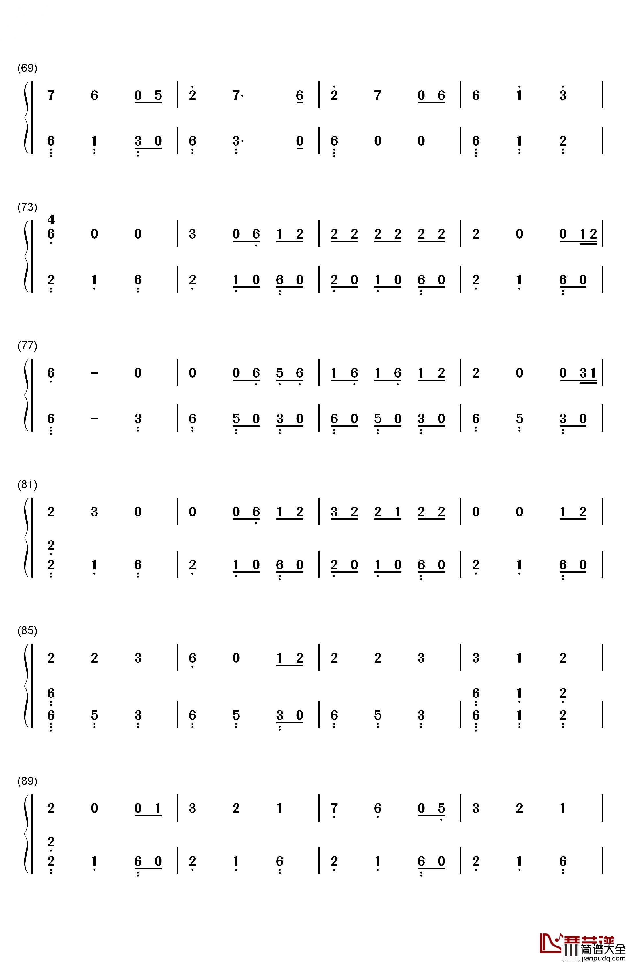 Call_Out_My_Name钢琴简谱_数字双手_The_Weeknd