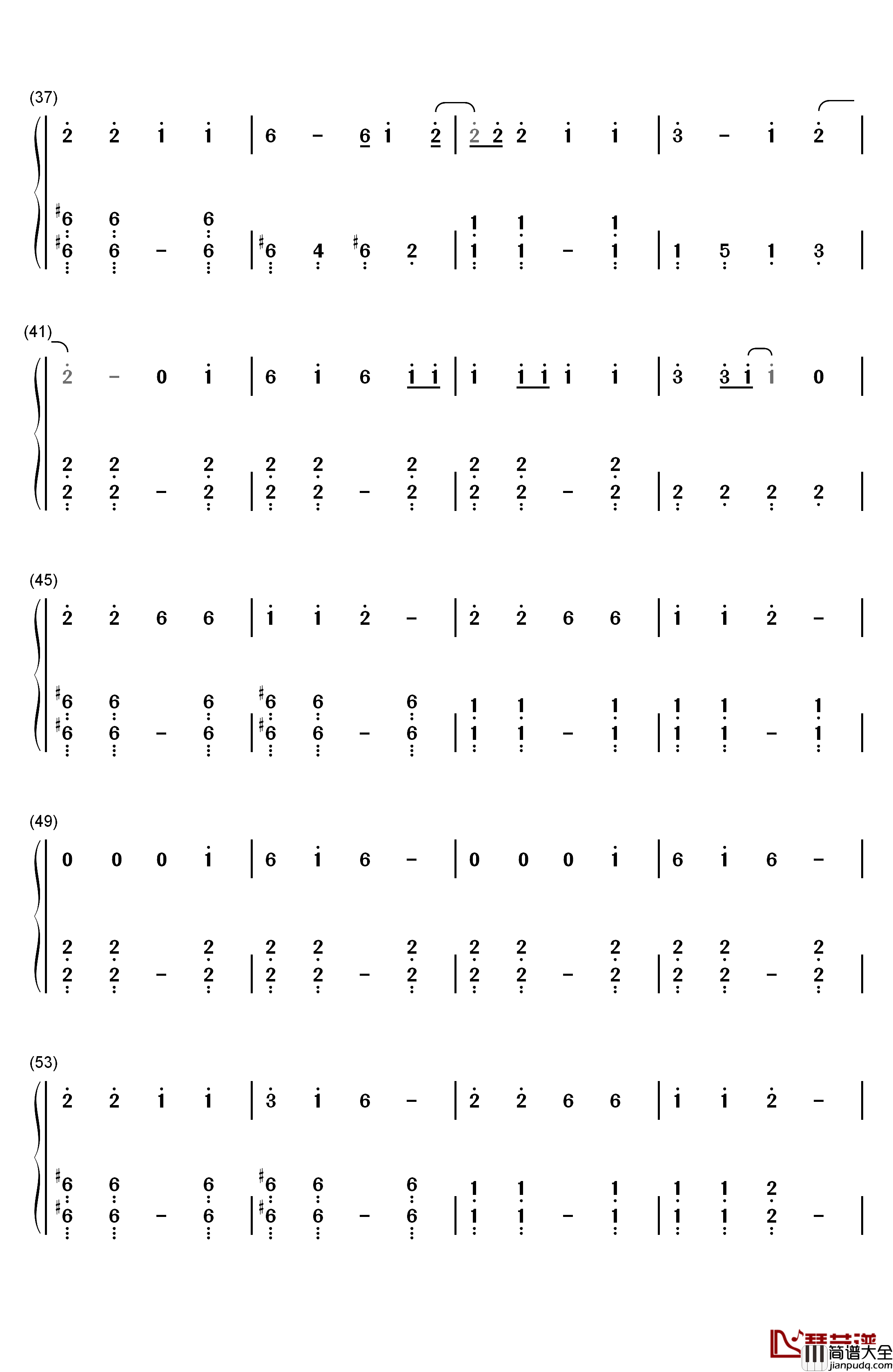 History钢琴简谱_数字双手_EXO