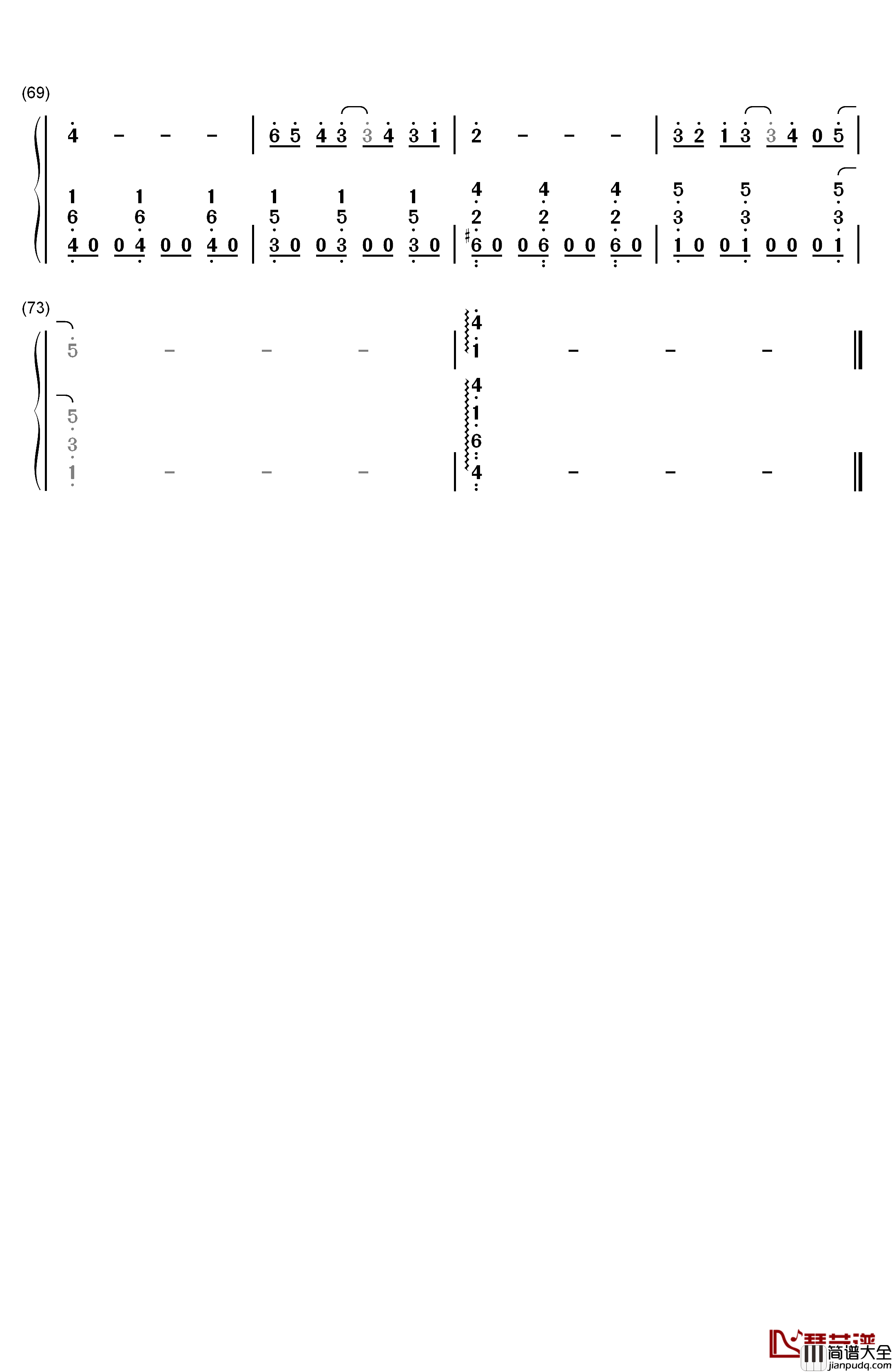 精灵宝可梦GO钢琴简谱_数字双手_任天堂公司