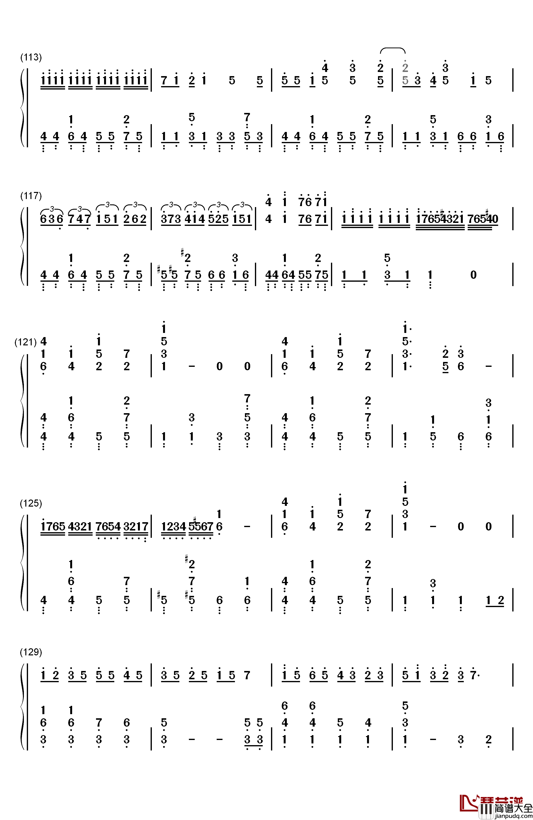 ノンファンタジー钢琴简谱_数字双手_LIP×LIP