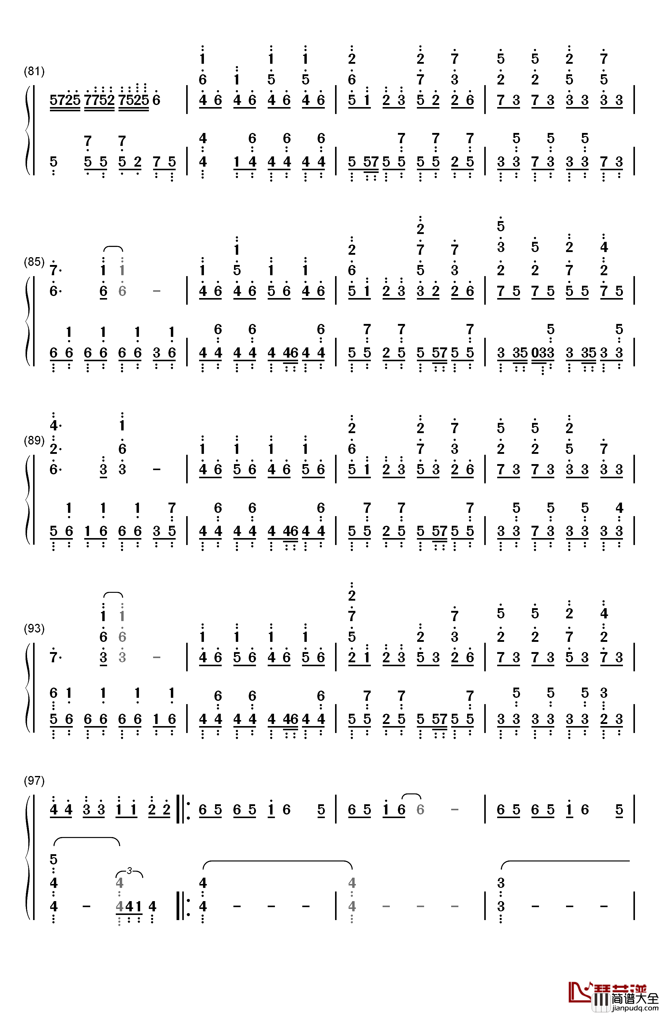 すーぱーぬこわーるど钢琴简谱_数字双手_IA