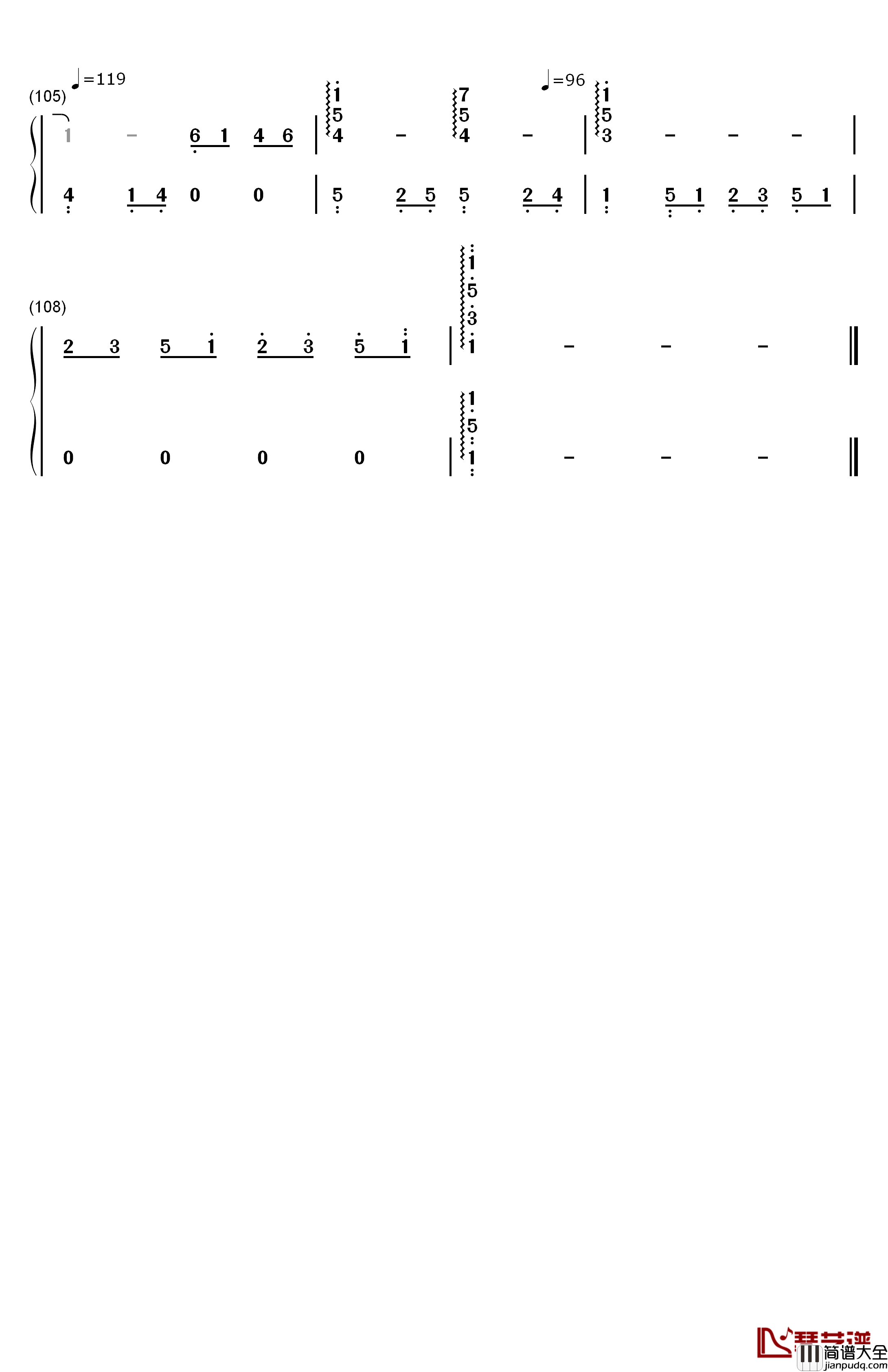 喜帖街钢琴简谱_数字双手_谢安琪