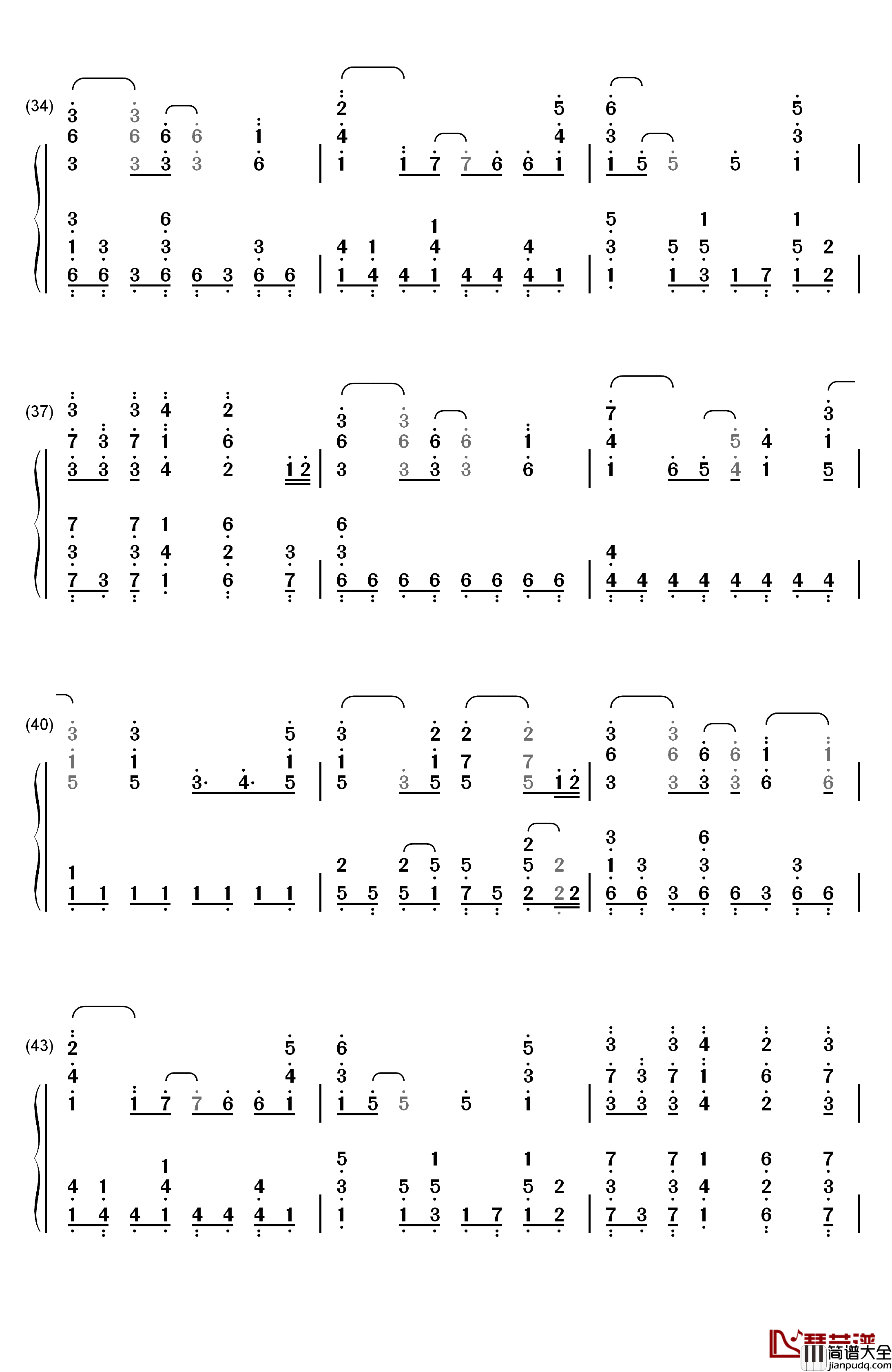 自由之翼钢琴简谱_数字双手_Linked_Horizon__Revo