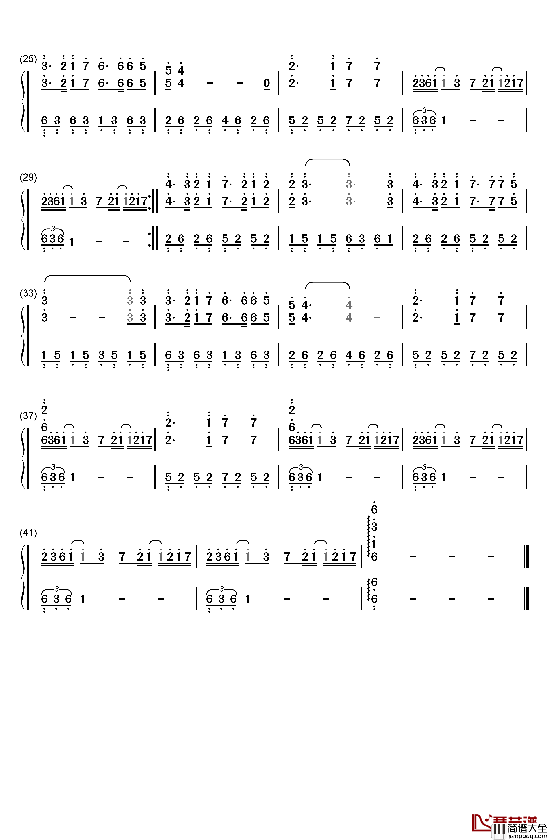 卡萨布兰卡钢琴简谱_数字双手_贝特·希金斯__Bertie_Higgins