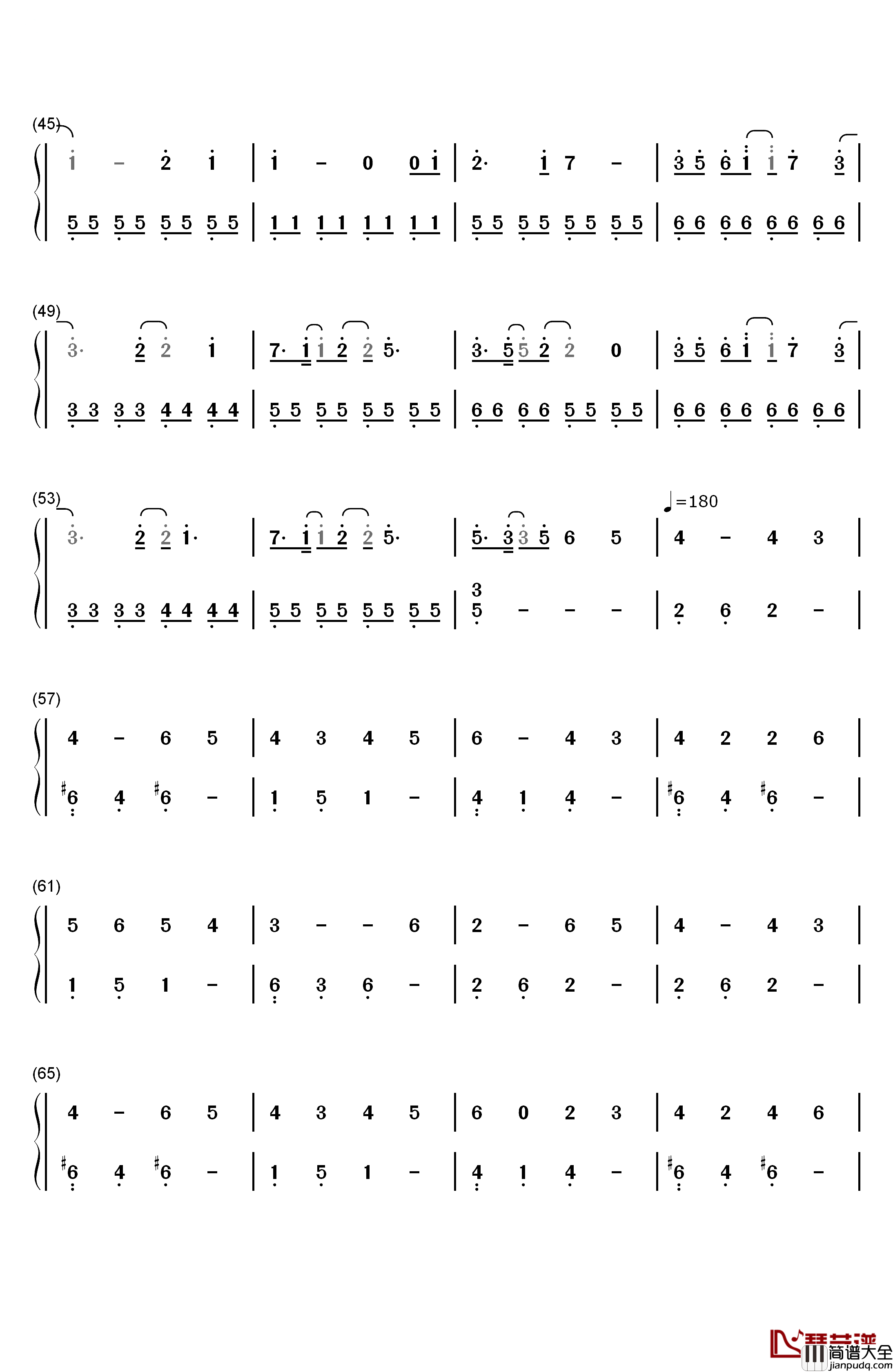 月と花束钢琴简谱_数字双手_さユり