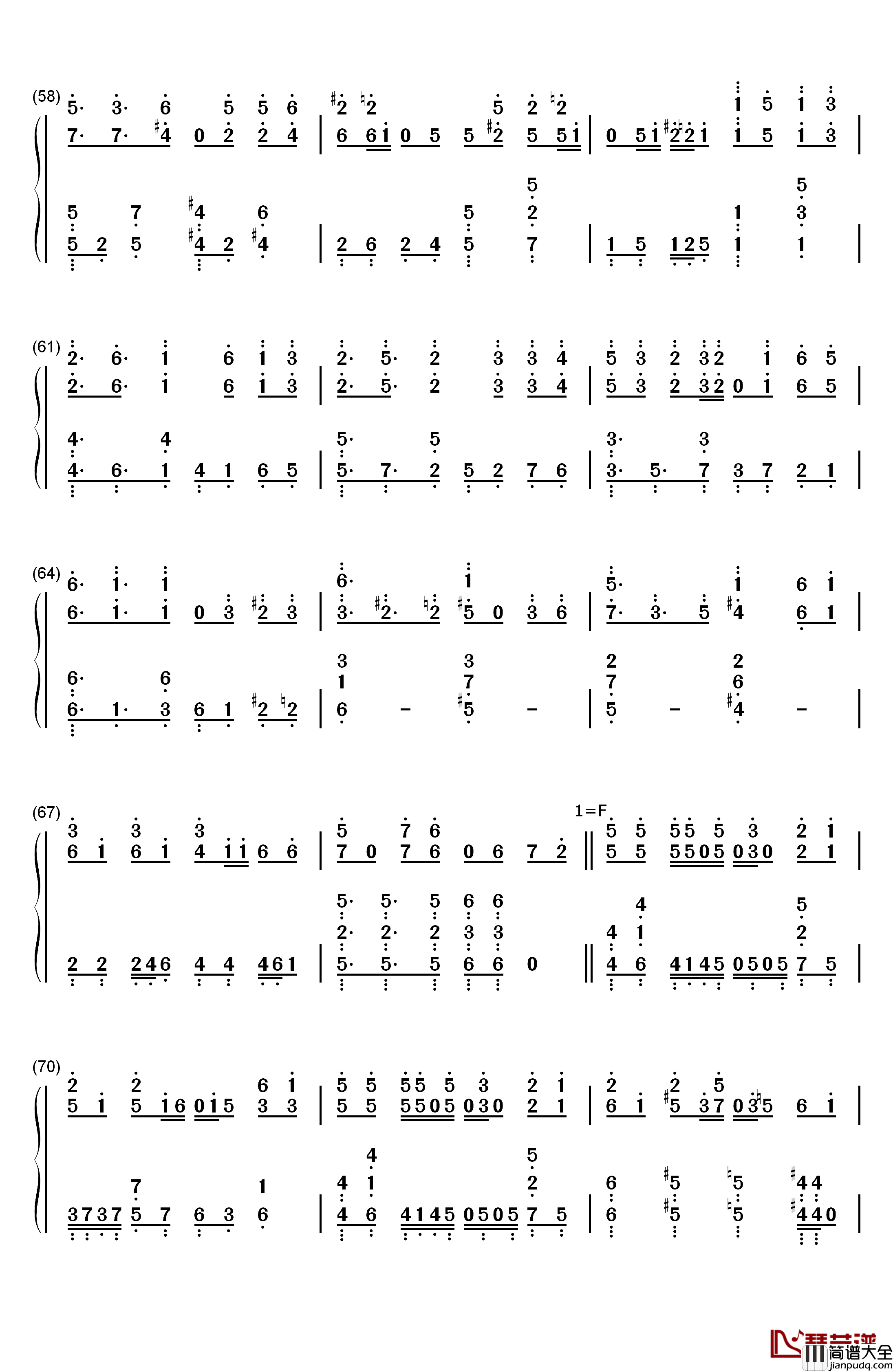 夕景イエスタデイ钢琴简谱_数字双手_じん_(自然の敌P)