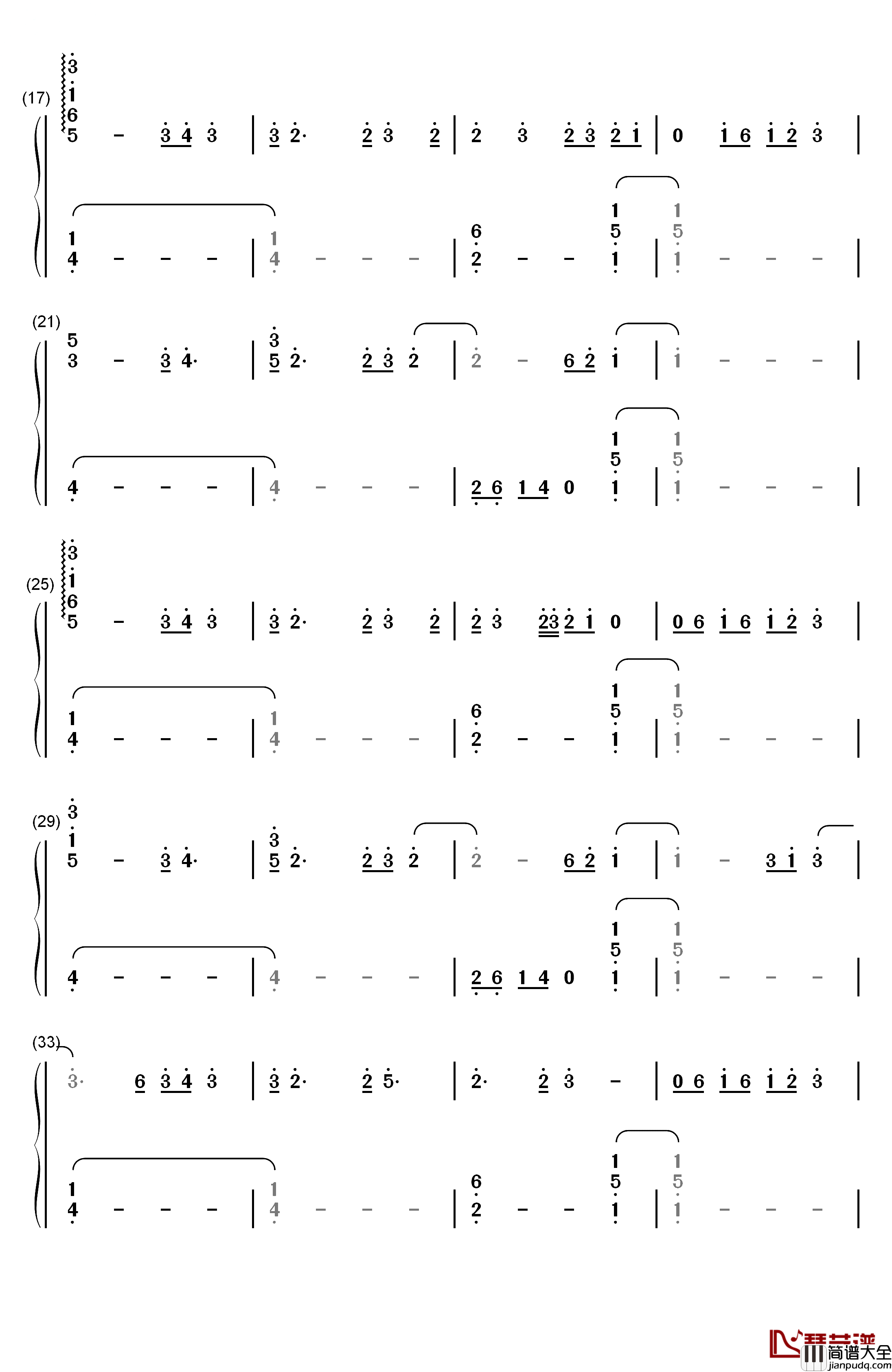 No_One_Knows_Me_Like_the_Piano钢琴简谱_数字双手_Sampha