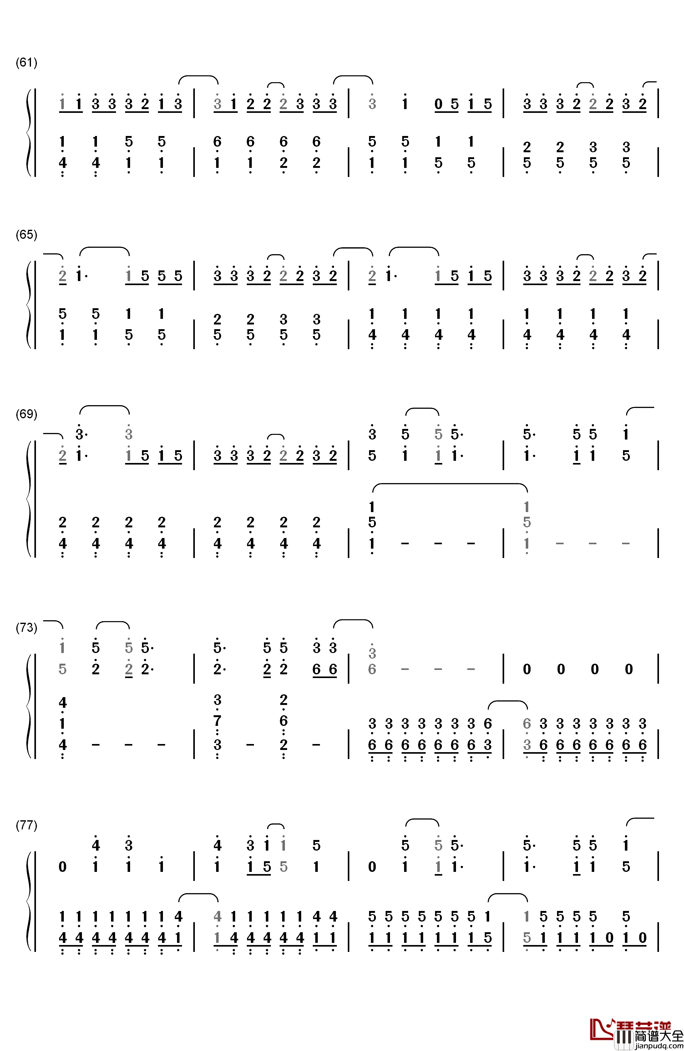 Bored_to_Death钢琴简谱_数字双手_Blink_182