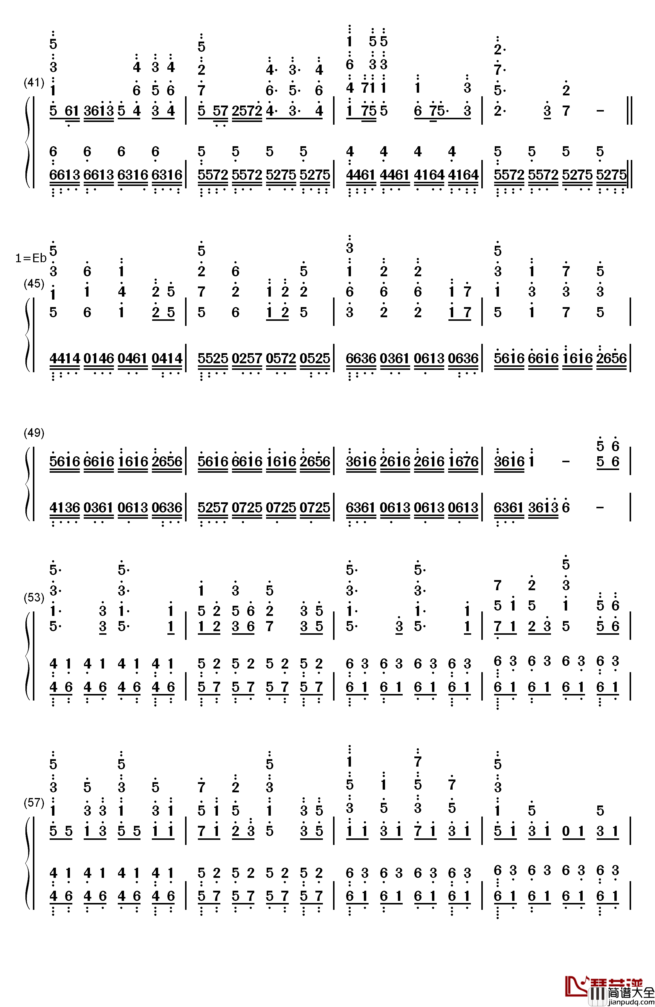 Bios钢琴简谱_数字双手_泽野弘之