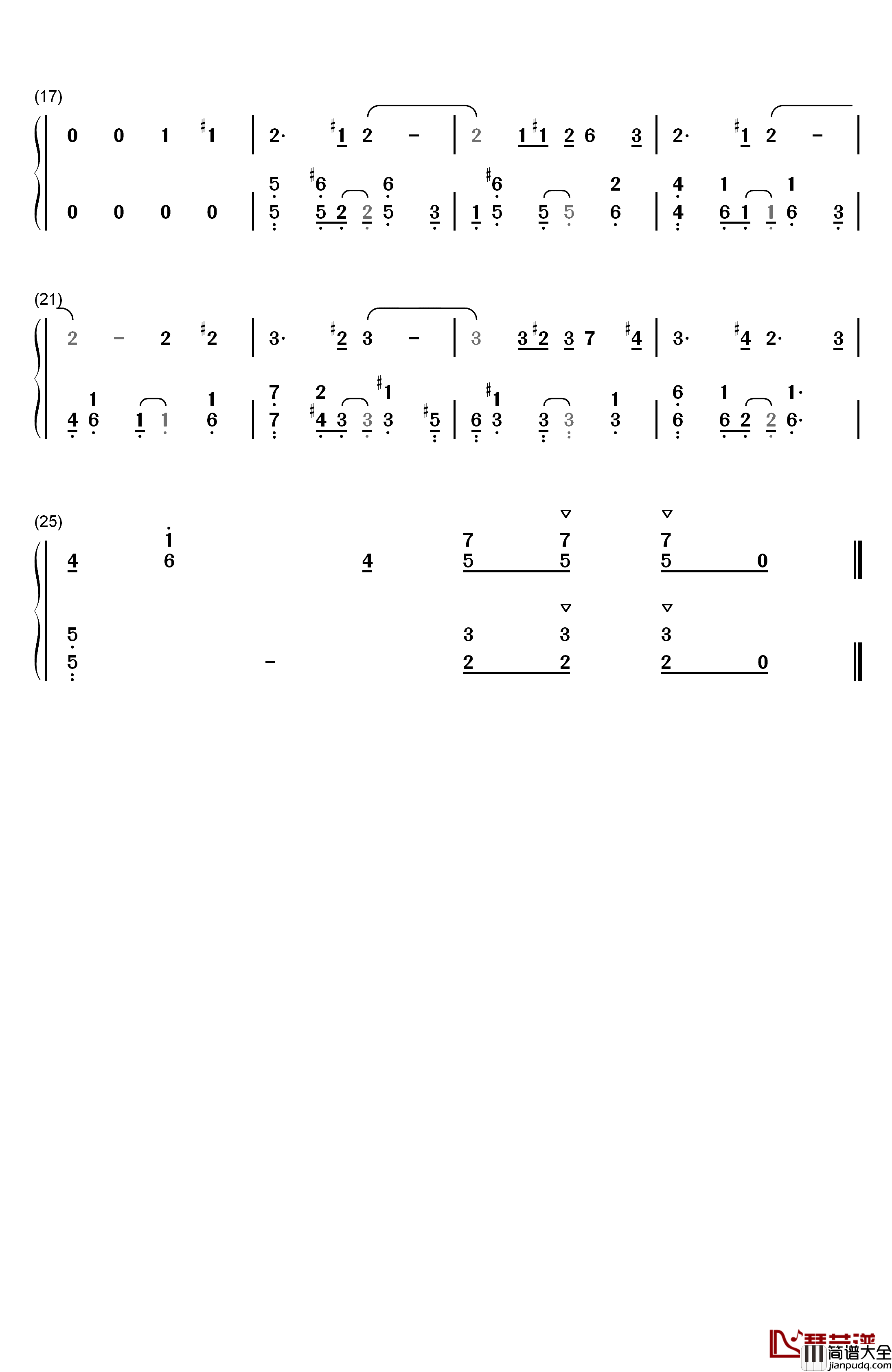 Mii_Channel钢琴简谱_数字双手_Kazumi_Totaka