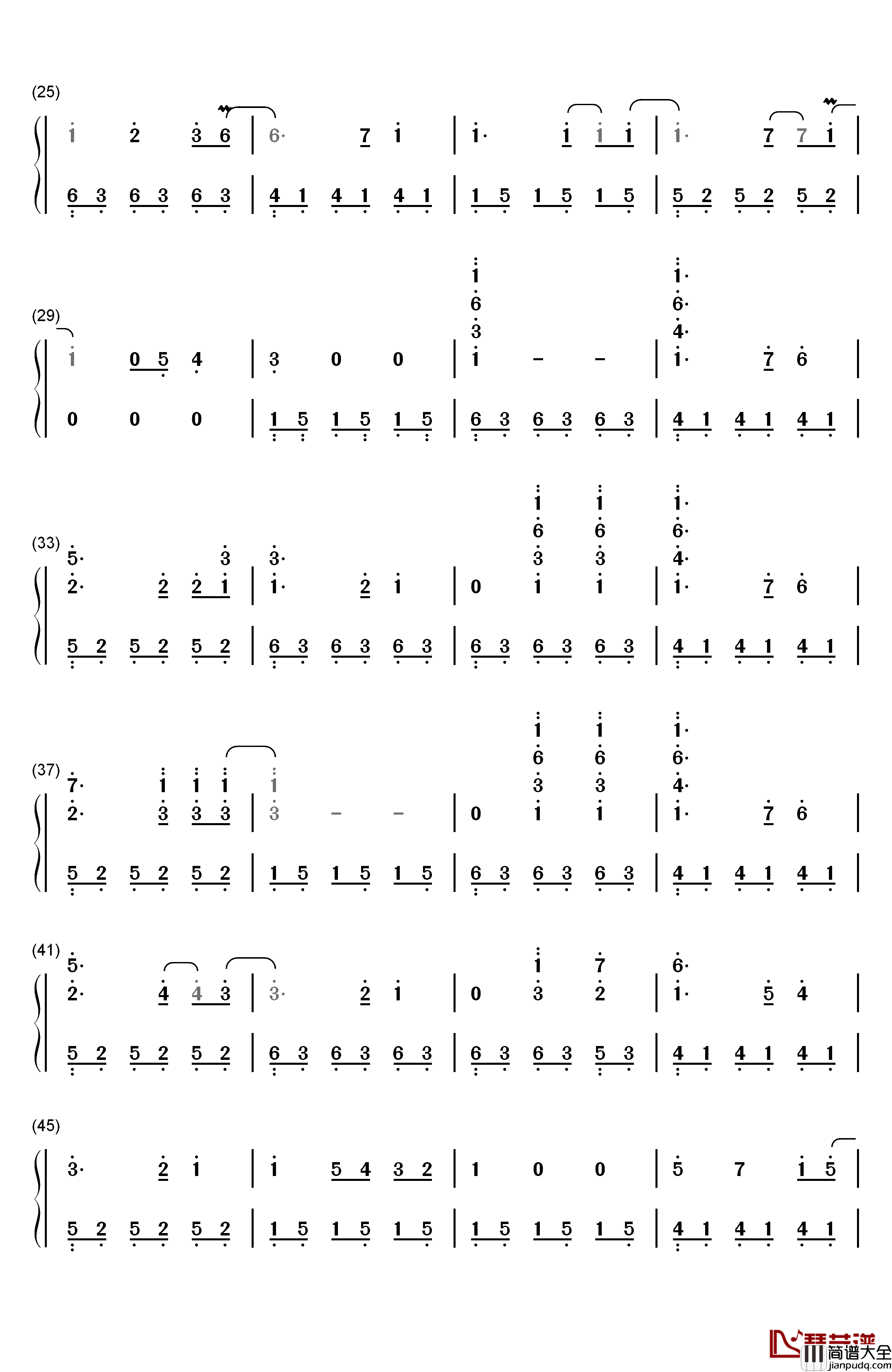 Turning钢琴简谱_数字双手_班得瑞