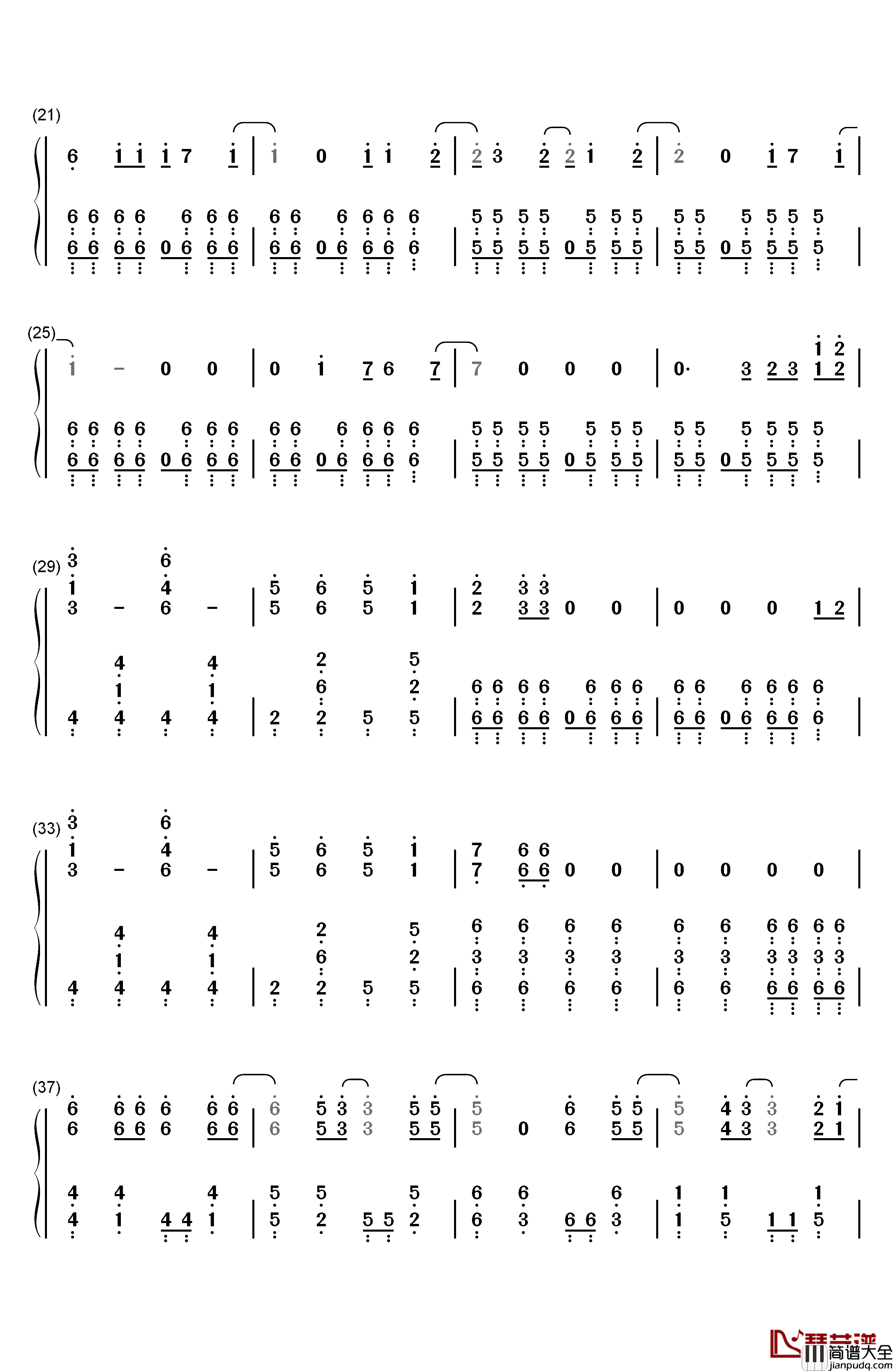 Sacrifice钢琴简谱_数字双手_鹭巣诗郎