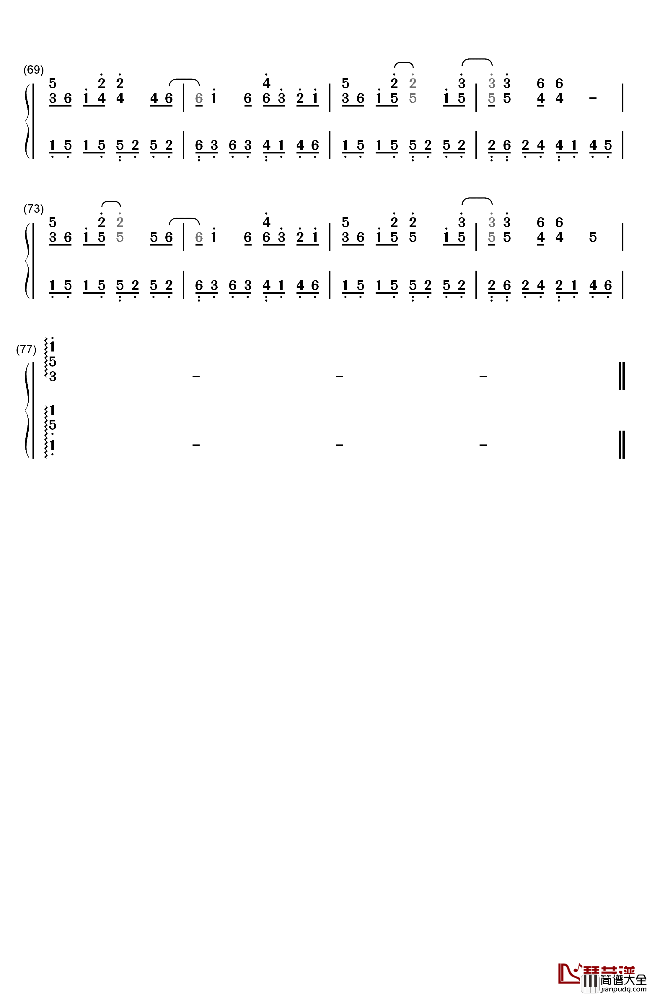 Vanilla_Twilight钢琴简谱_数字双手_Owl_City