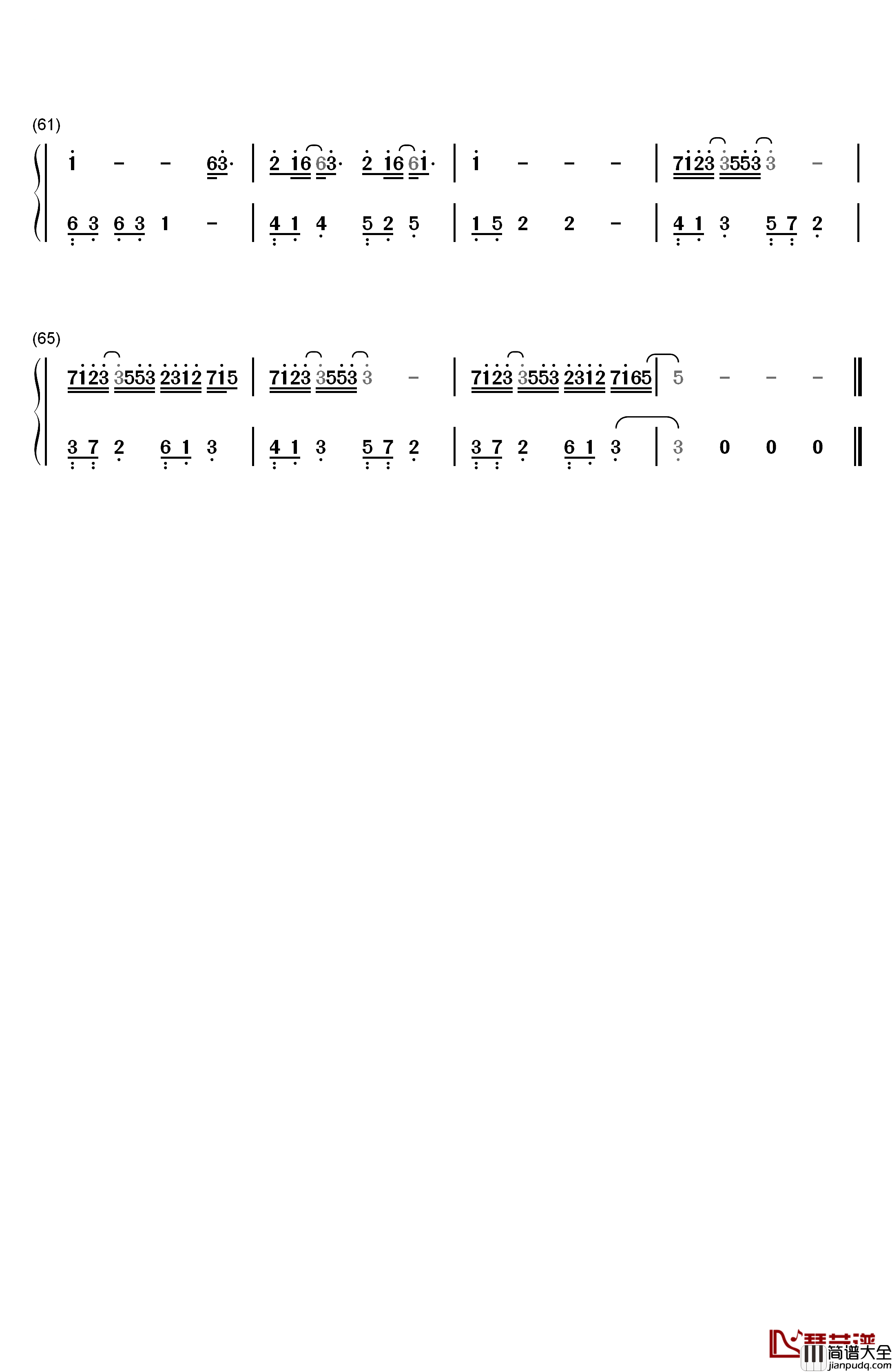 起风了钢琴简谱_数字双手_买辣椒也用券_高橋優