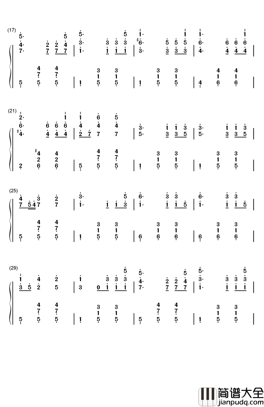 降A大调圆舞曲钢琴简谱_数字双手_勃拉姆斯