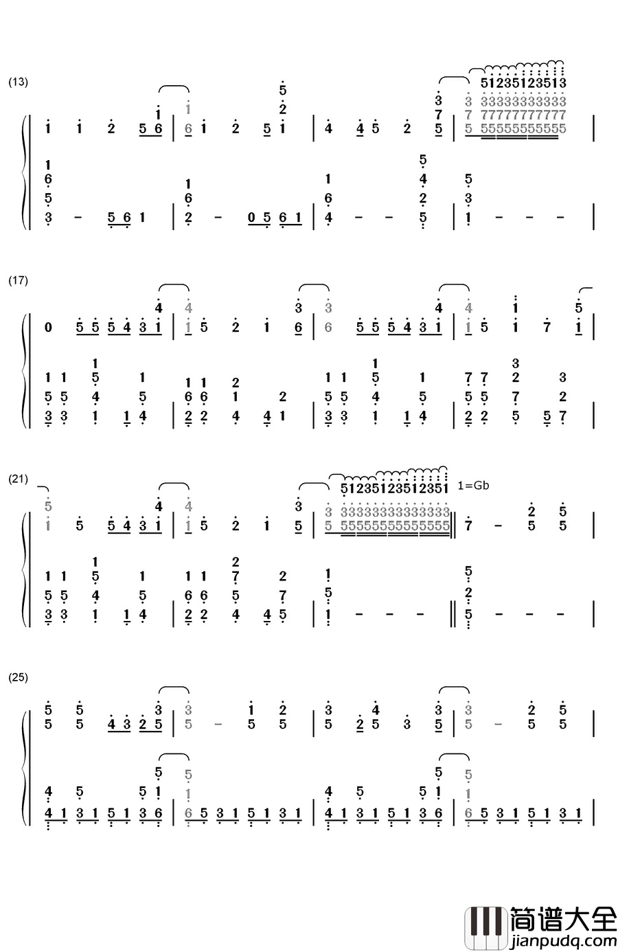 灼け落ちない翼钢琴简谱_数字双手_多田葵