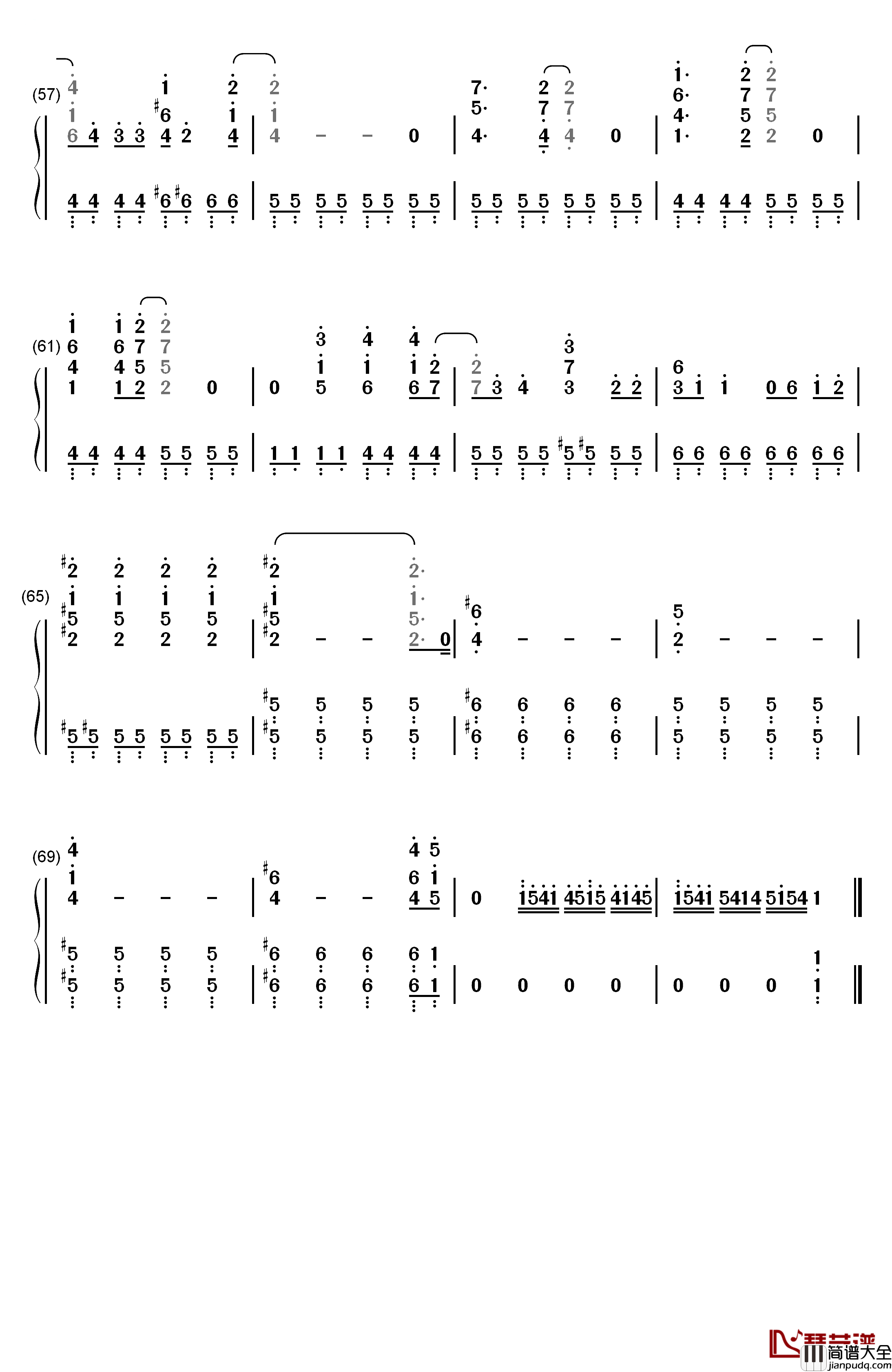 Cha钢琴简谱_数字双手_影山浩宣（影山ヒロノブ）