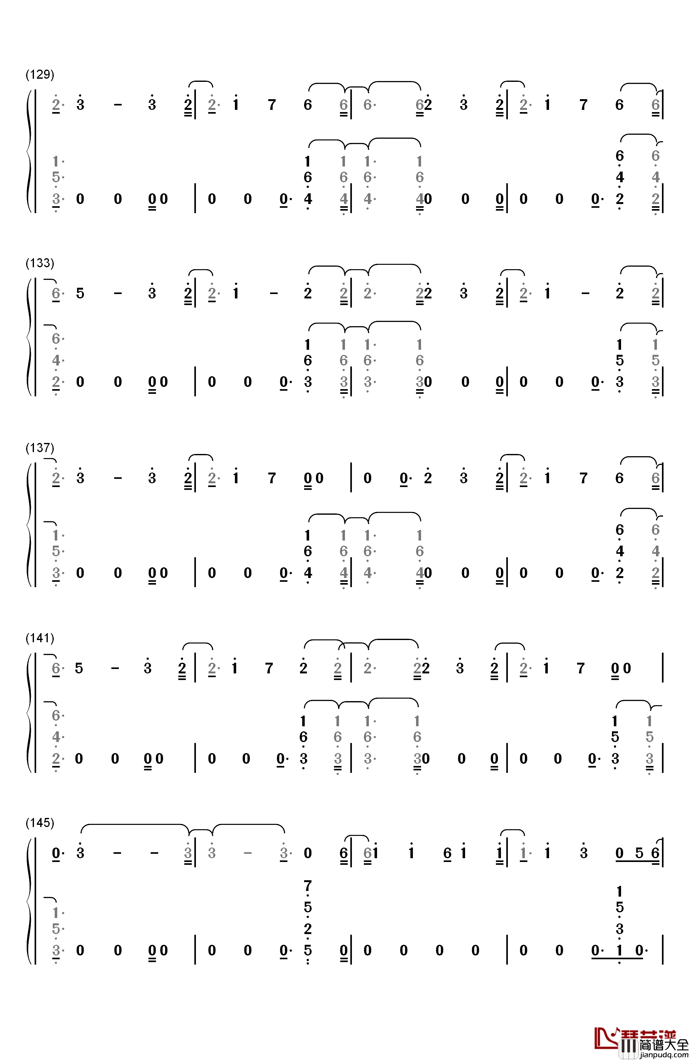 Sun_Comes_Up钢琴简谱_数字双手_Rudimental_James_Arthur