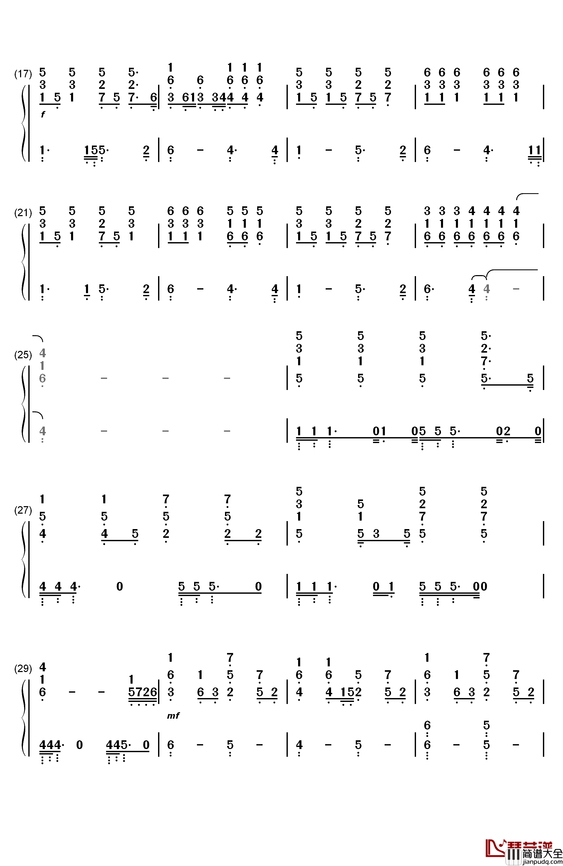 Dope钢琴简谱_数字双手_Lady_Gaga