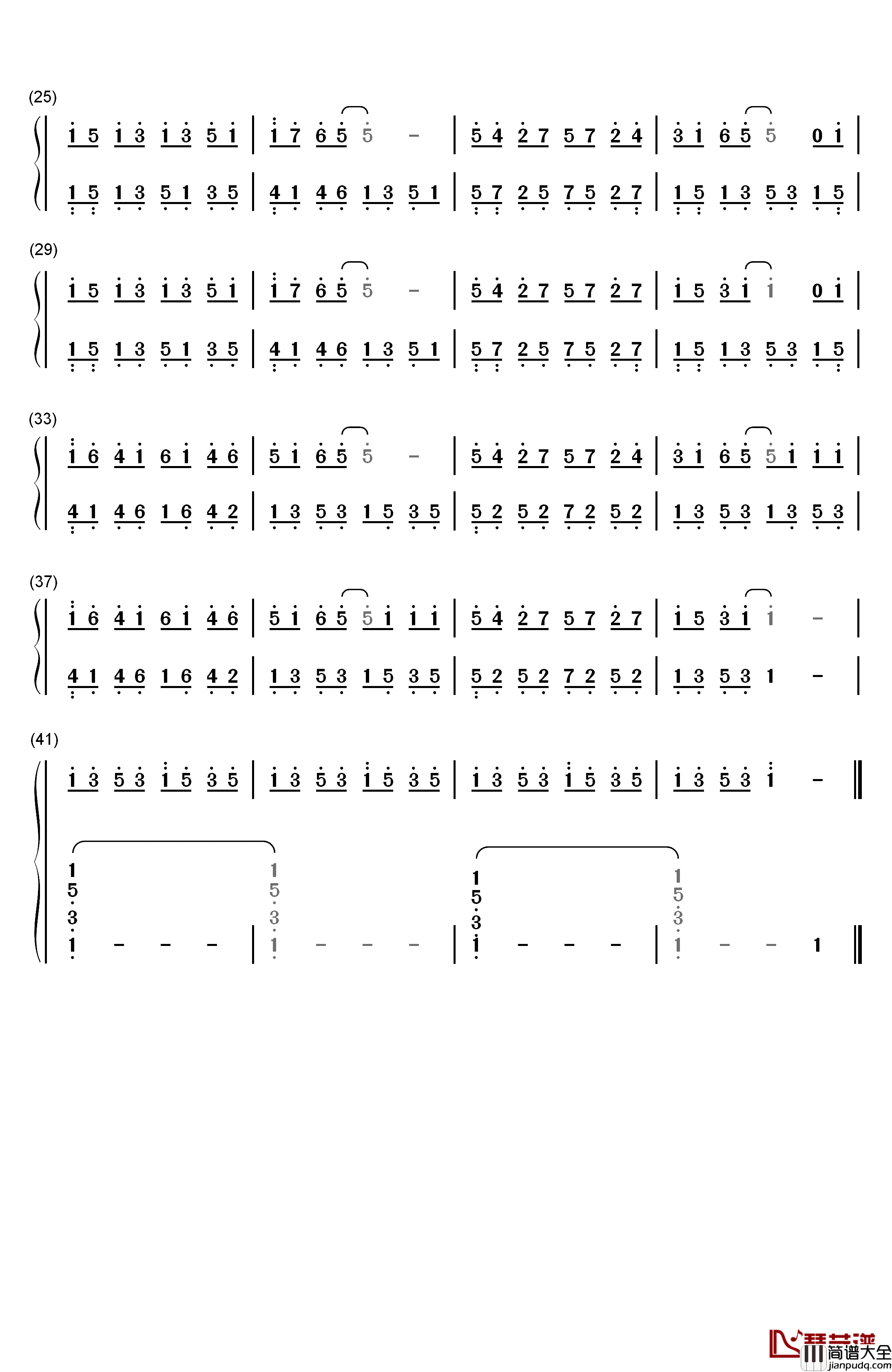 音乐盒舞者钢琴简谱_数字双手_理查德克莱德曼