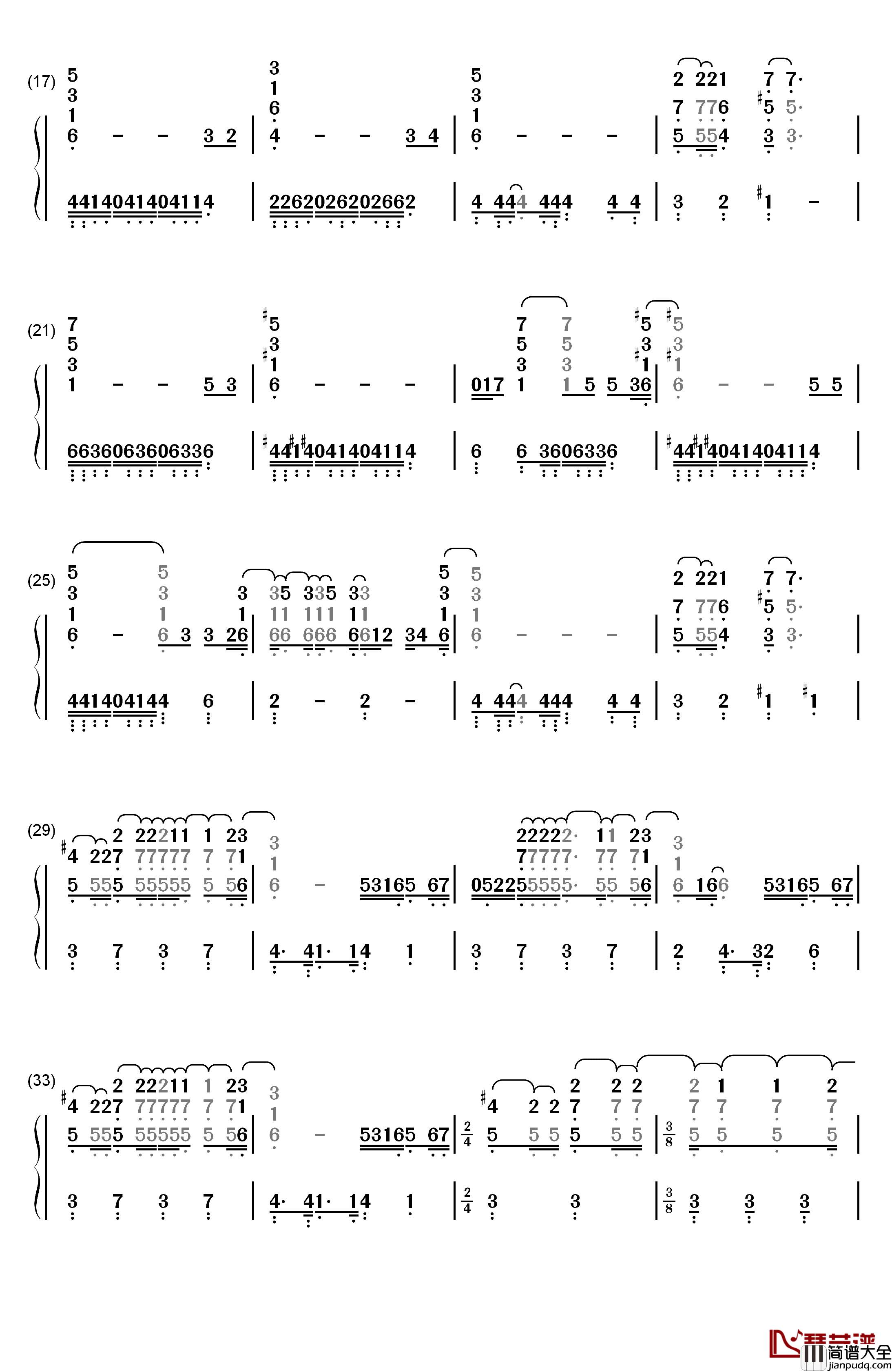 Nobody_Not_Really钢琴简谱_数字双手_Alicia_Keys