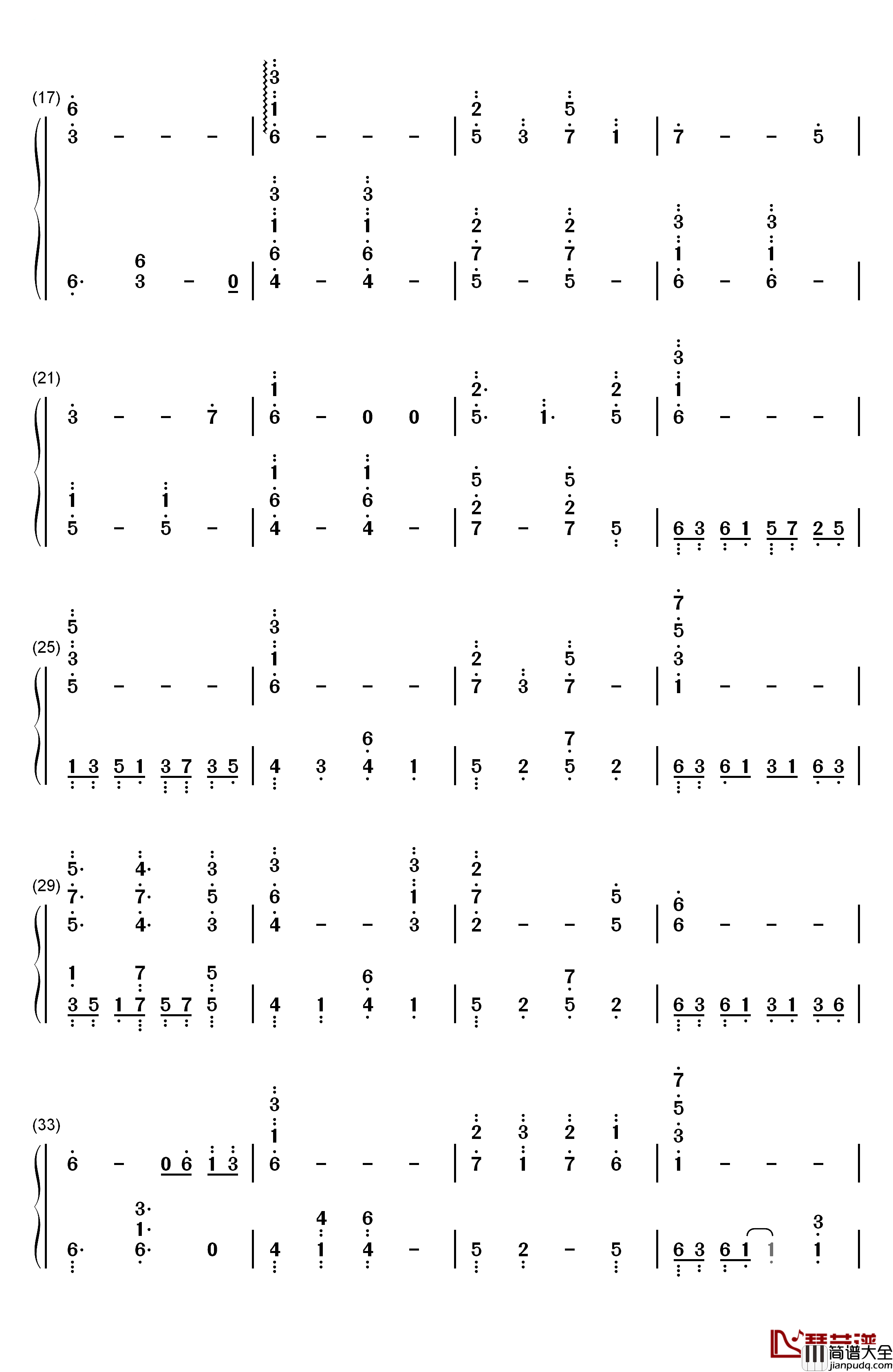 Sorrow钢琴简谱_数字双手_川井宪次