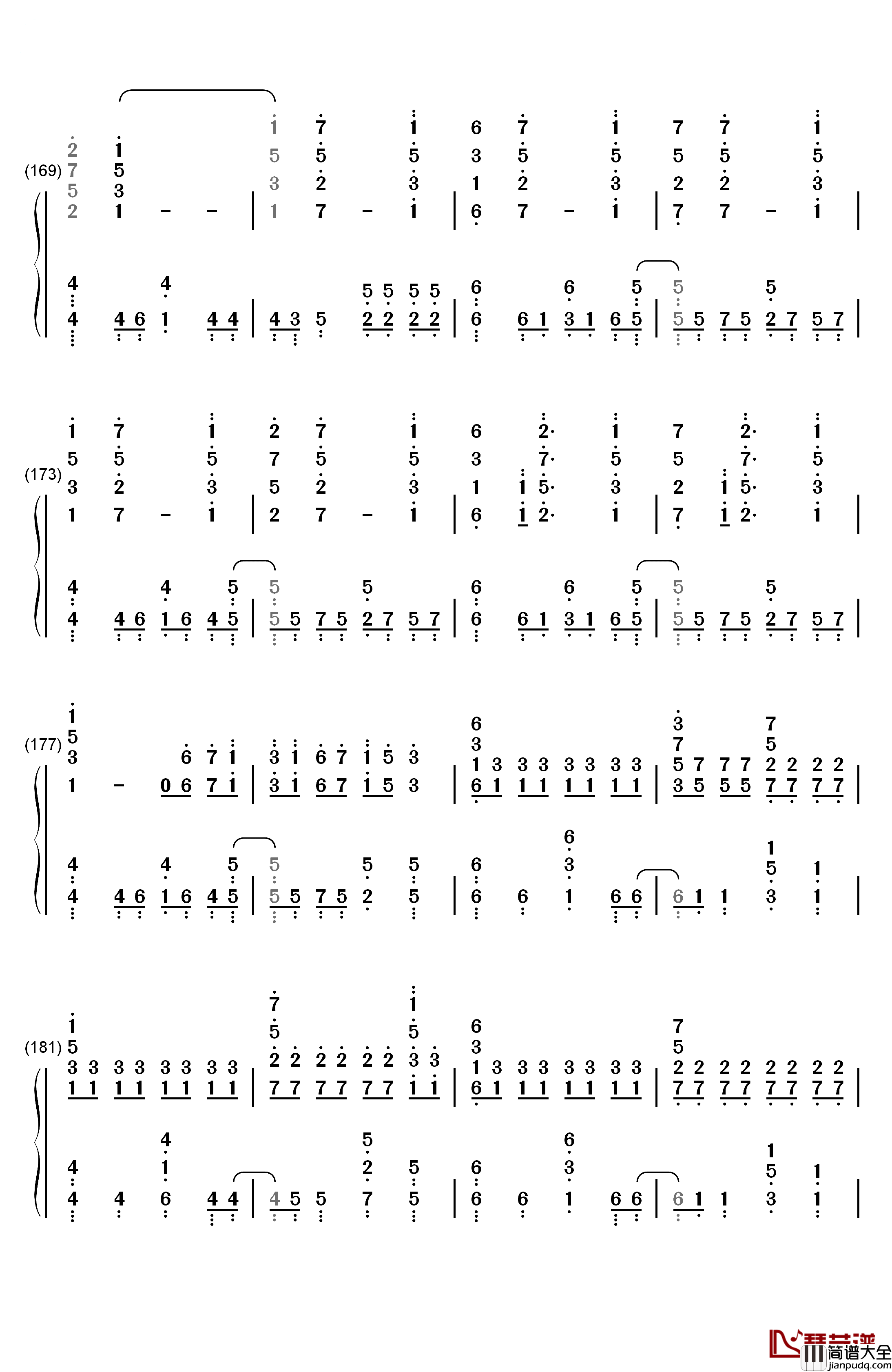 Signal钢琴简谱_数字双手_TK_from_凛として时雨