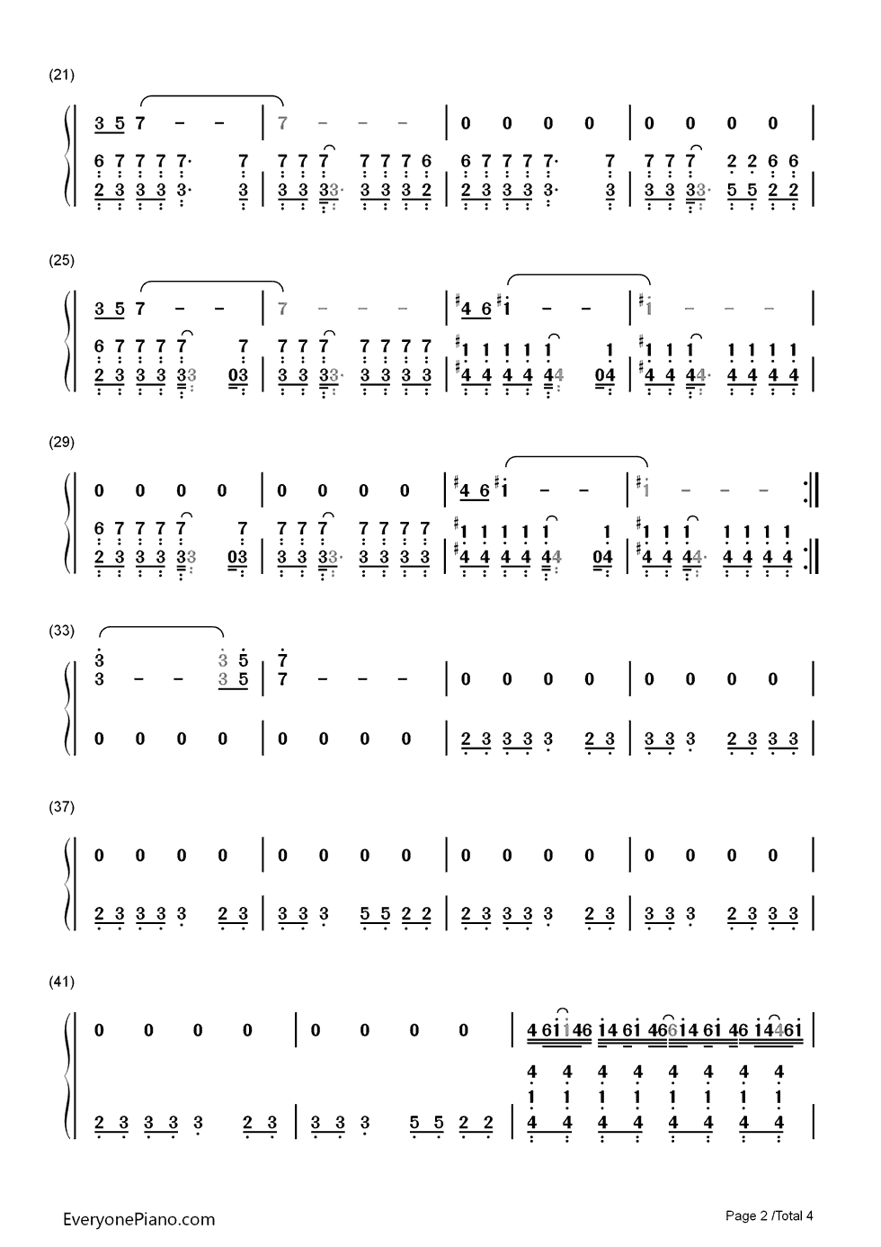 Amerika钢琴简谱_数字双手_Rammstein
