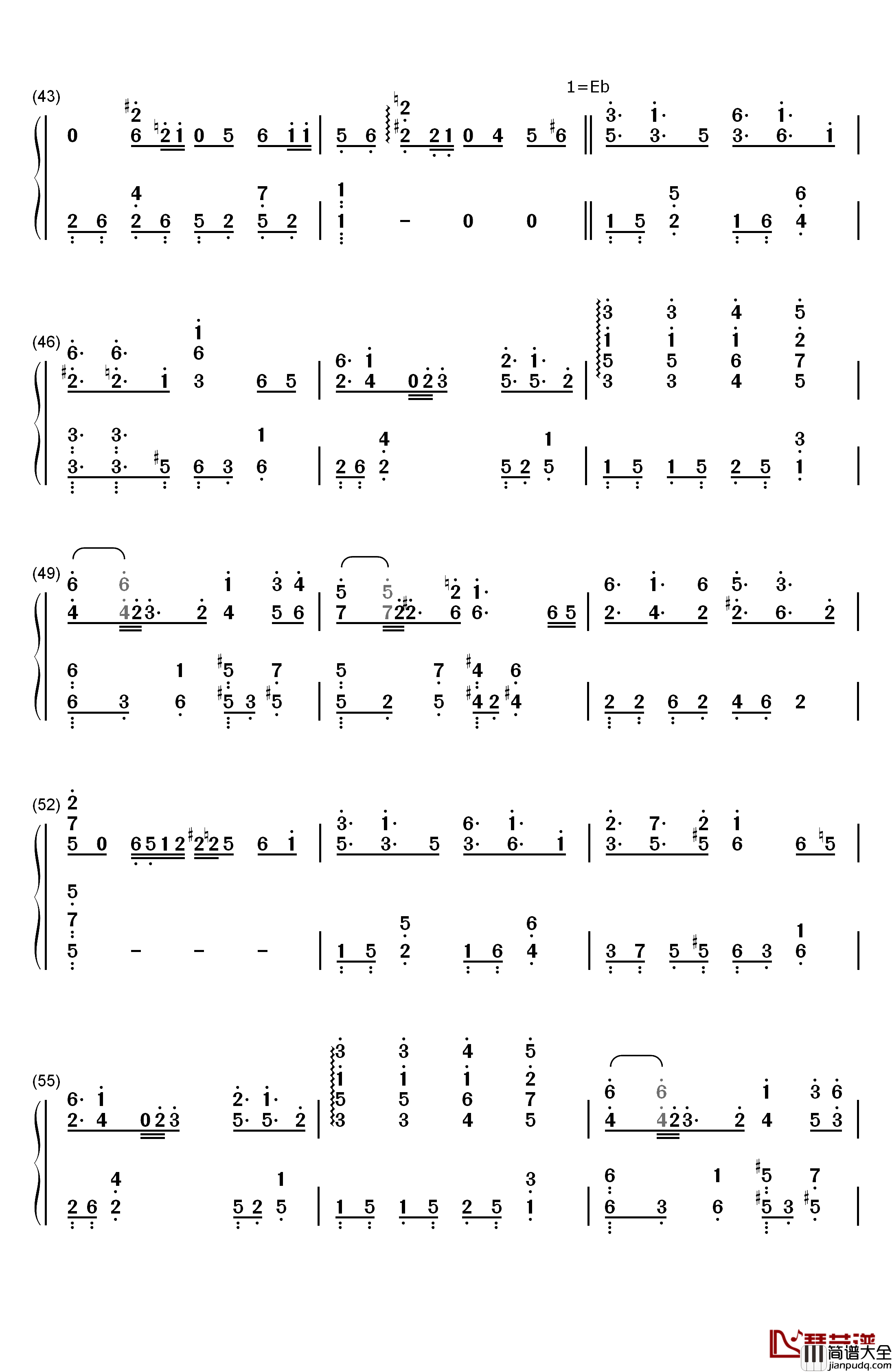 夕景イエスタデイ钢琴简谱_数字双手_じん_(自然の敌P)