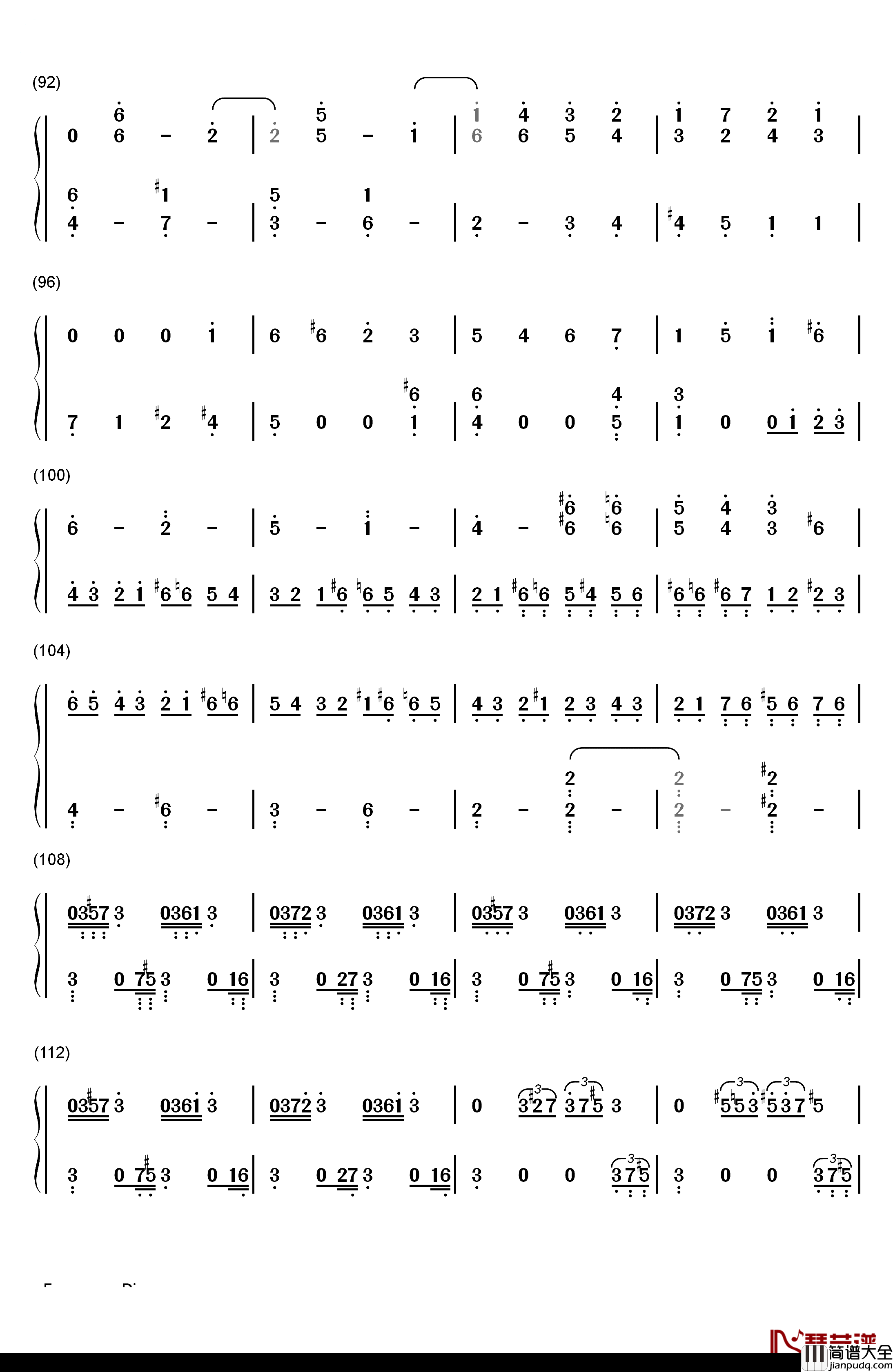 悲怆钢琴简谱_数字双手_贝多芬