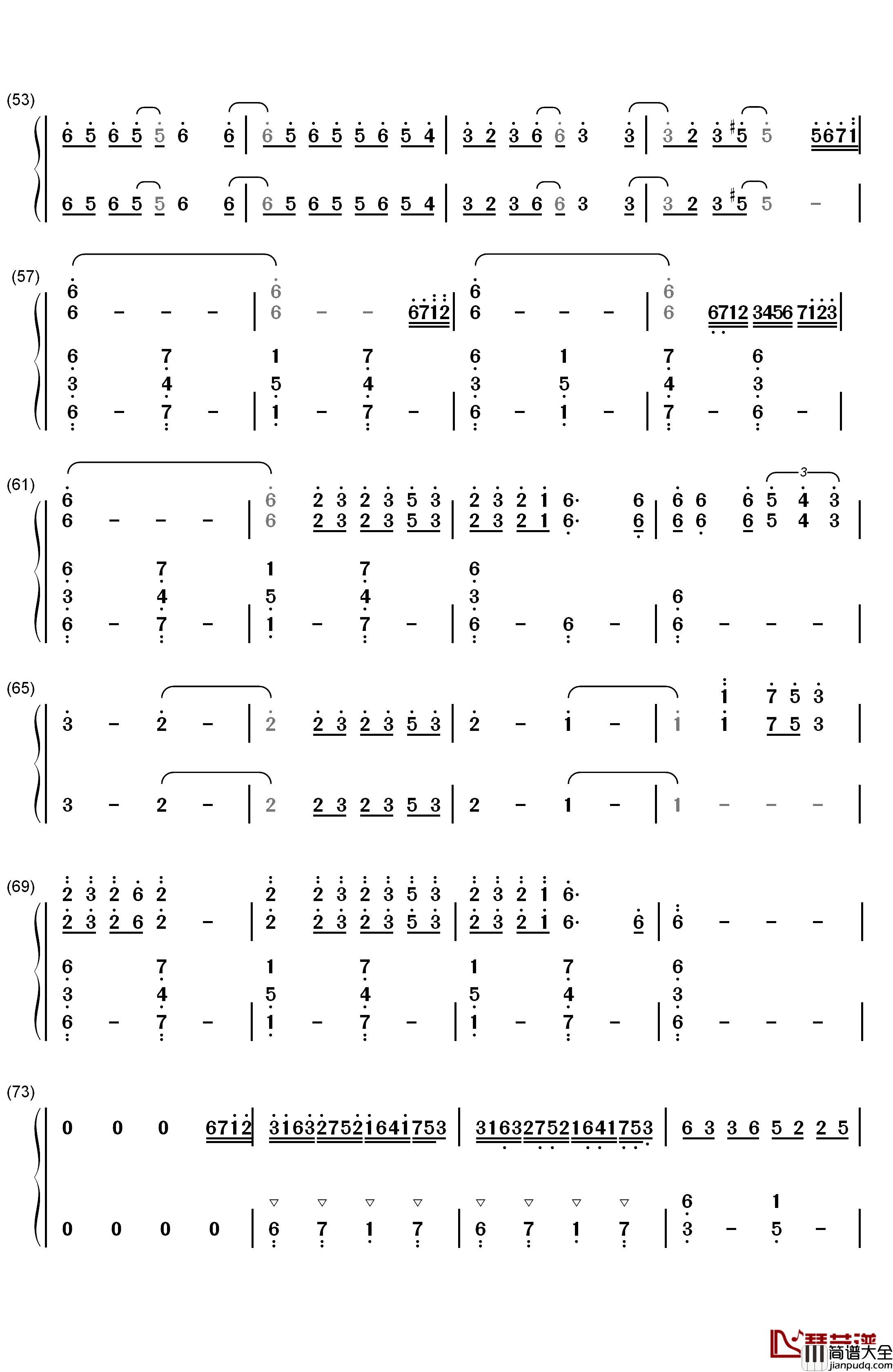 Merry_Christmas_Mr._Lawrence钢琴简谱_数字双手_Hikaru_Utada