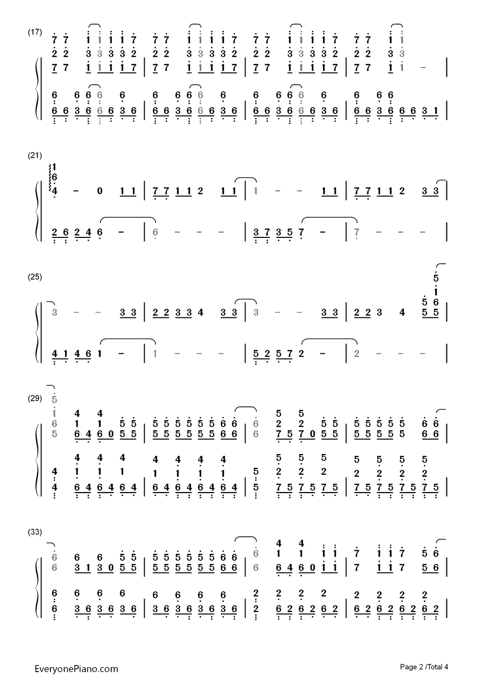 スピードと摩擦钢琴简谱_数字双手_amazarashi