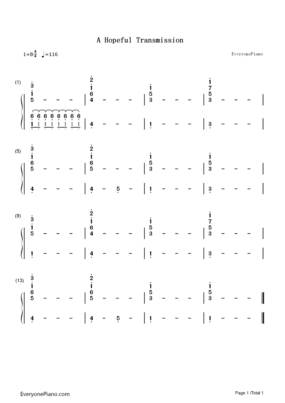 A_Hopeful_Transmission钢琴简谱_数字双手_Coldplay