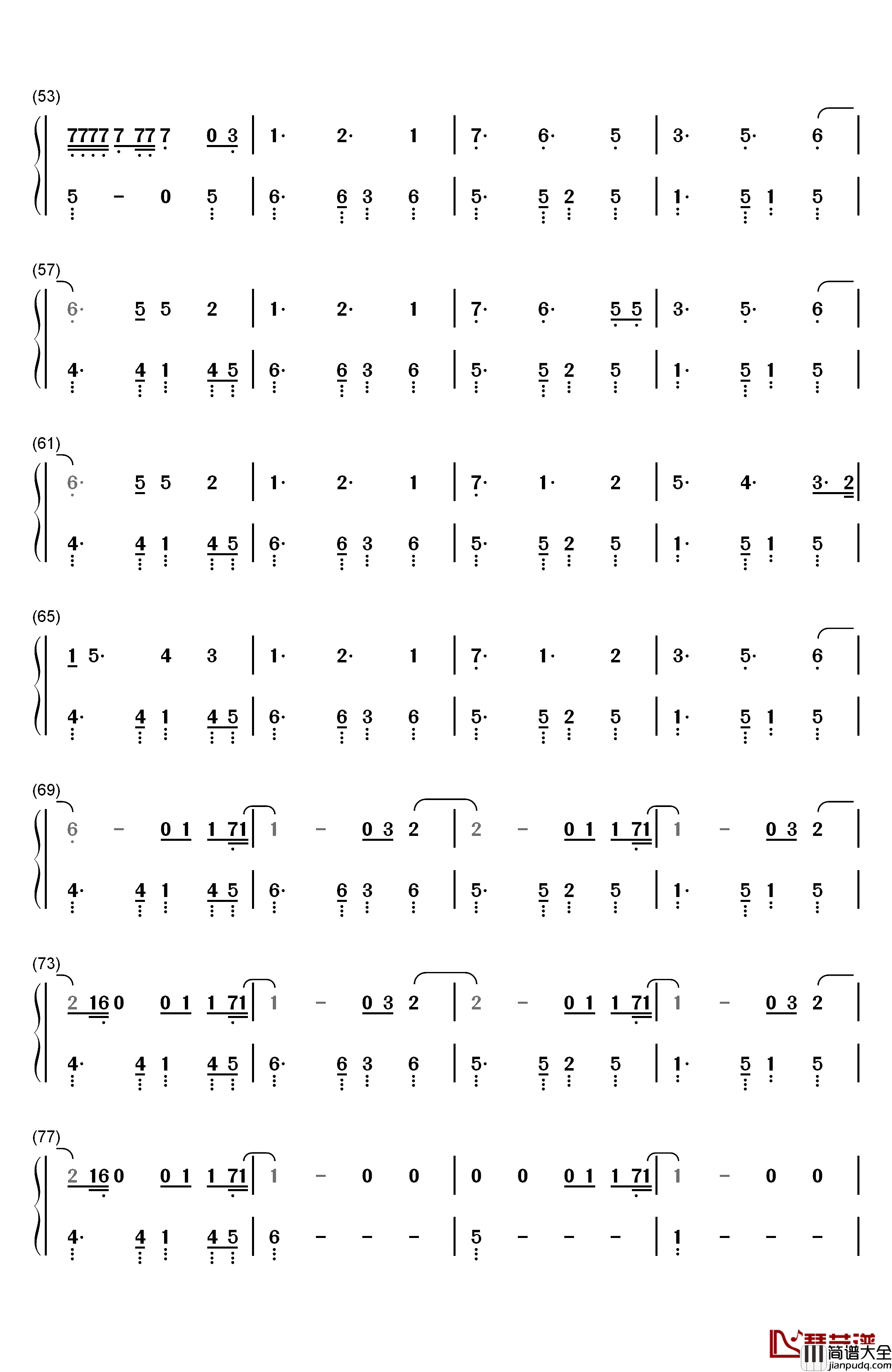 Thunderclouds钢琴简谱_数字双手_LSD