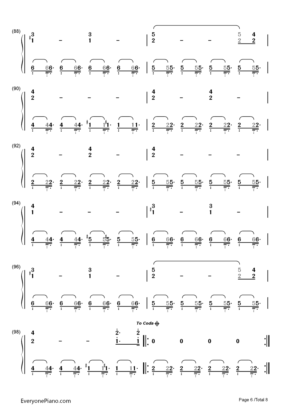 Uprising钢琴简谱_数字双手_Muse