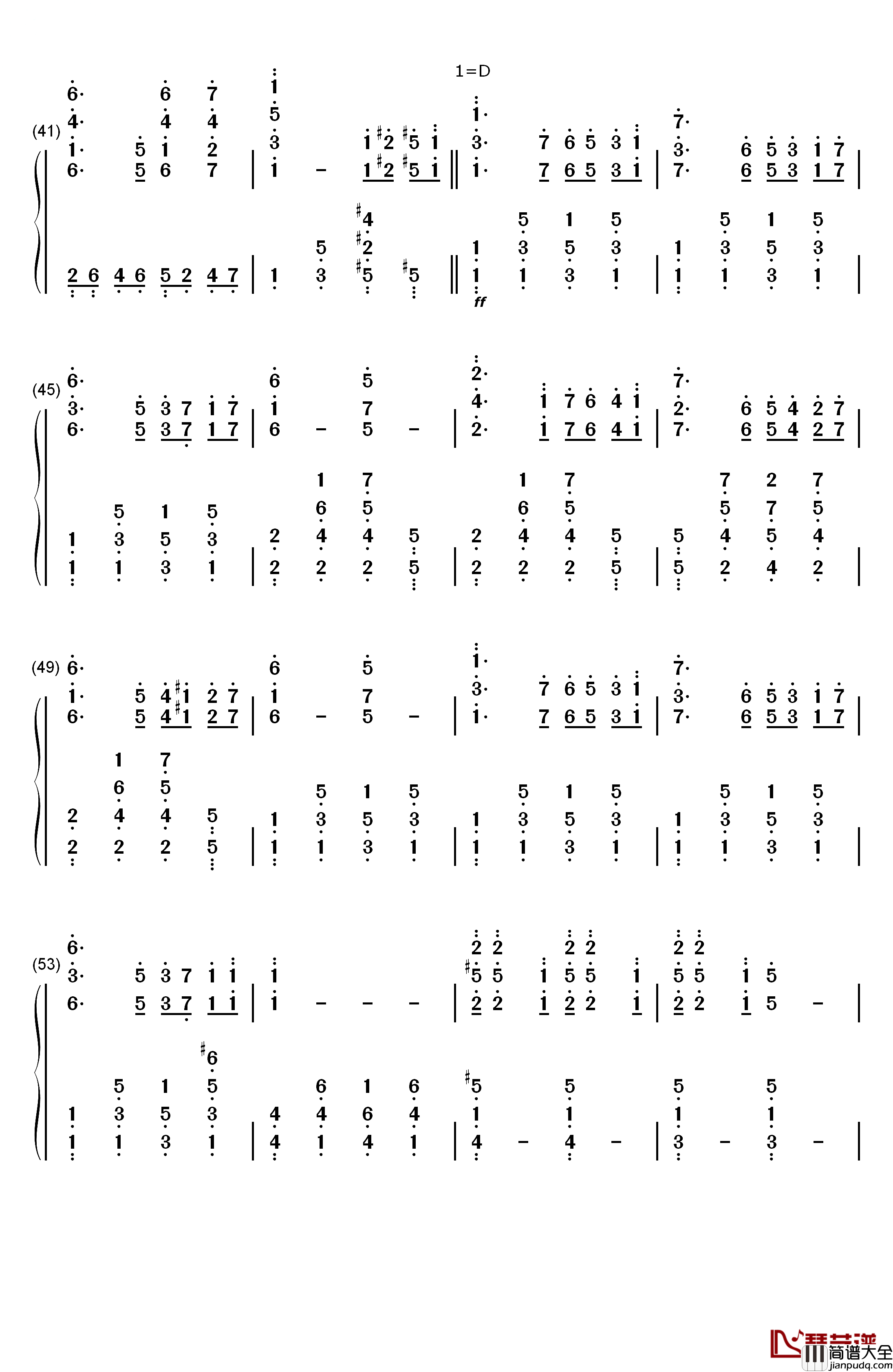 La_Vie_En_Rose钢琴简谱_数字双手_Edith_Piaf