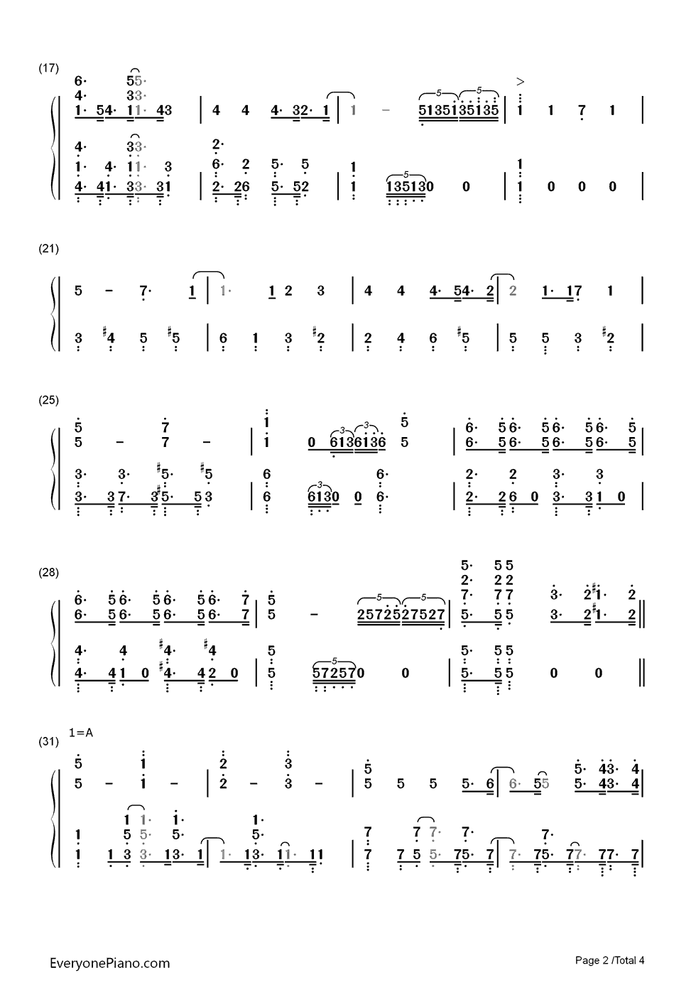 ときめきポポロン钢琴简谱_数字双手_チマメ队