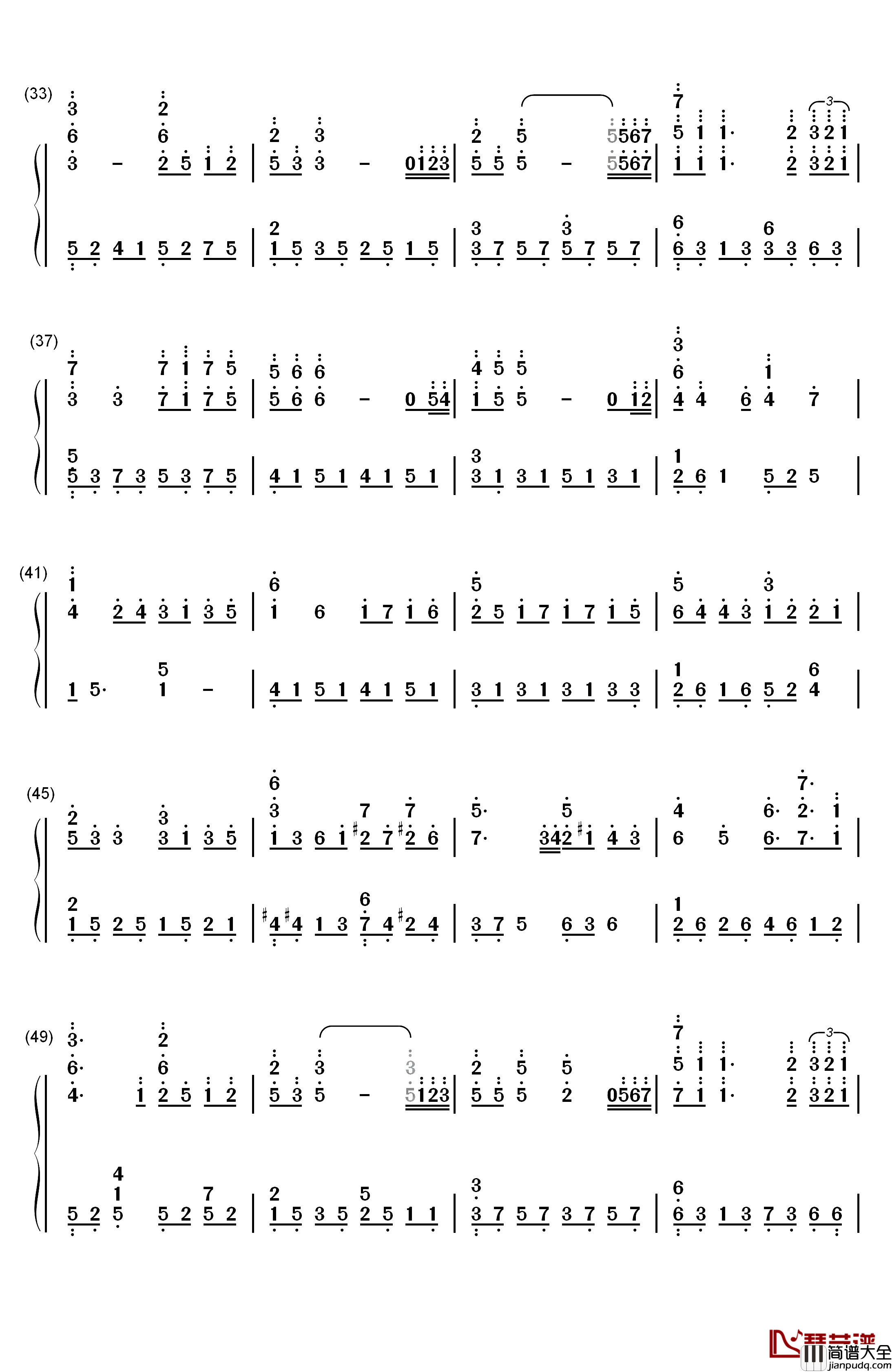 Kiss_the_Rain原版钢琴简谱_数字双手_李闰珉