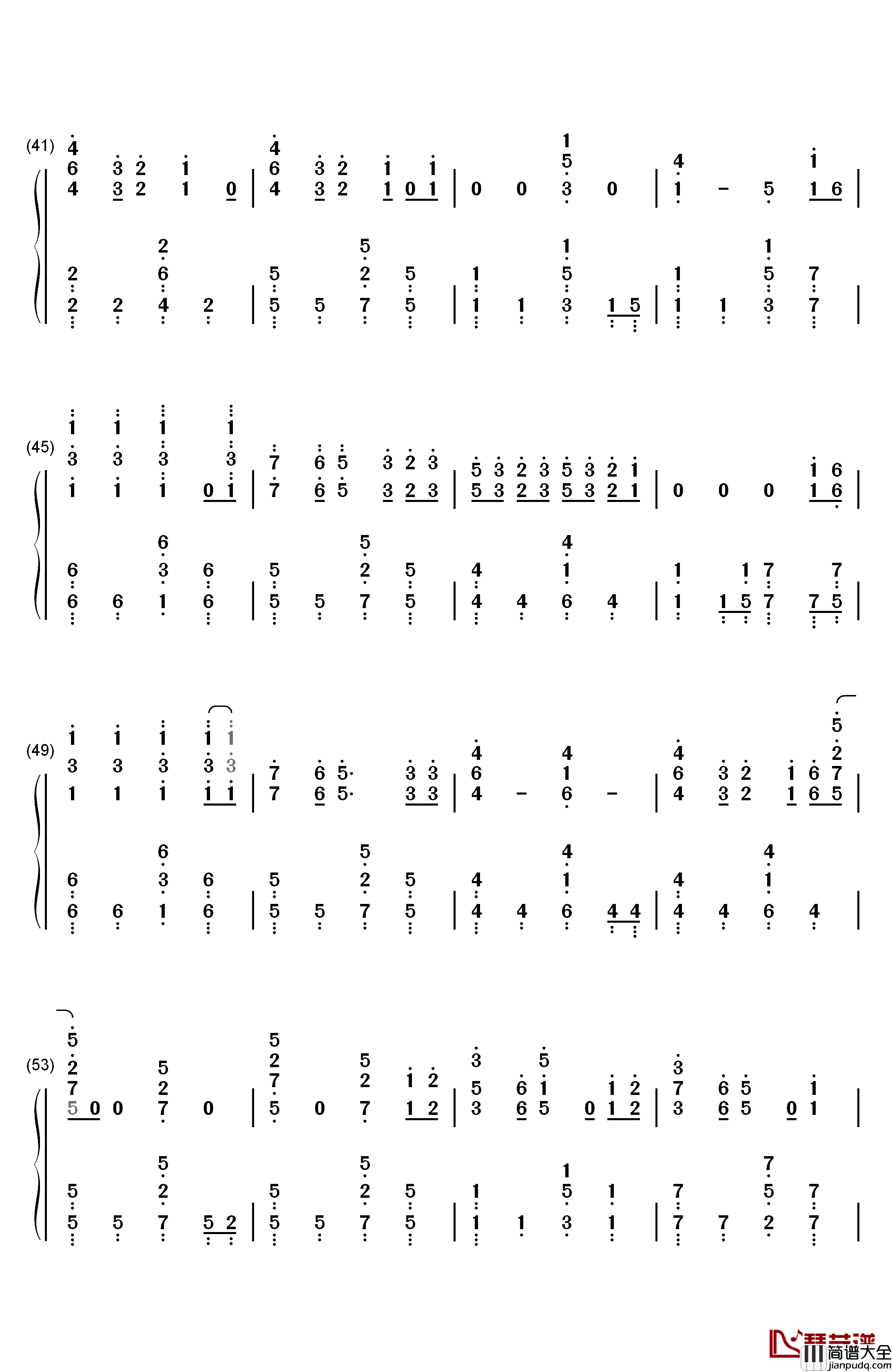 君だったら钢琴简谱_数字双手_HAPPY_BIRTHDAY